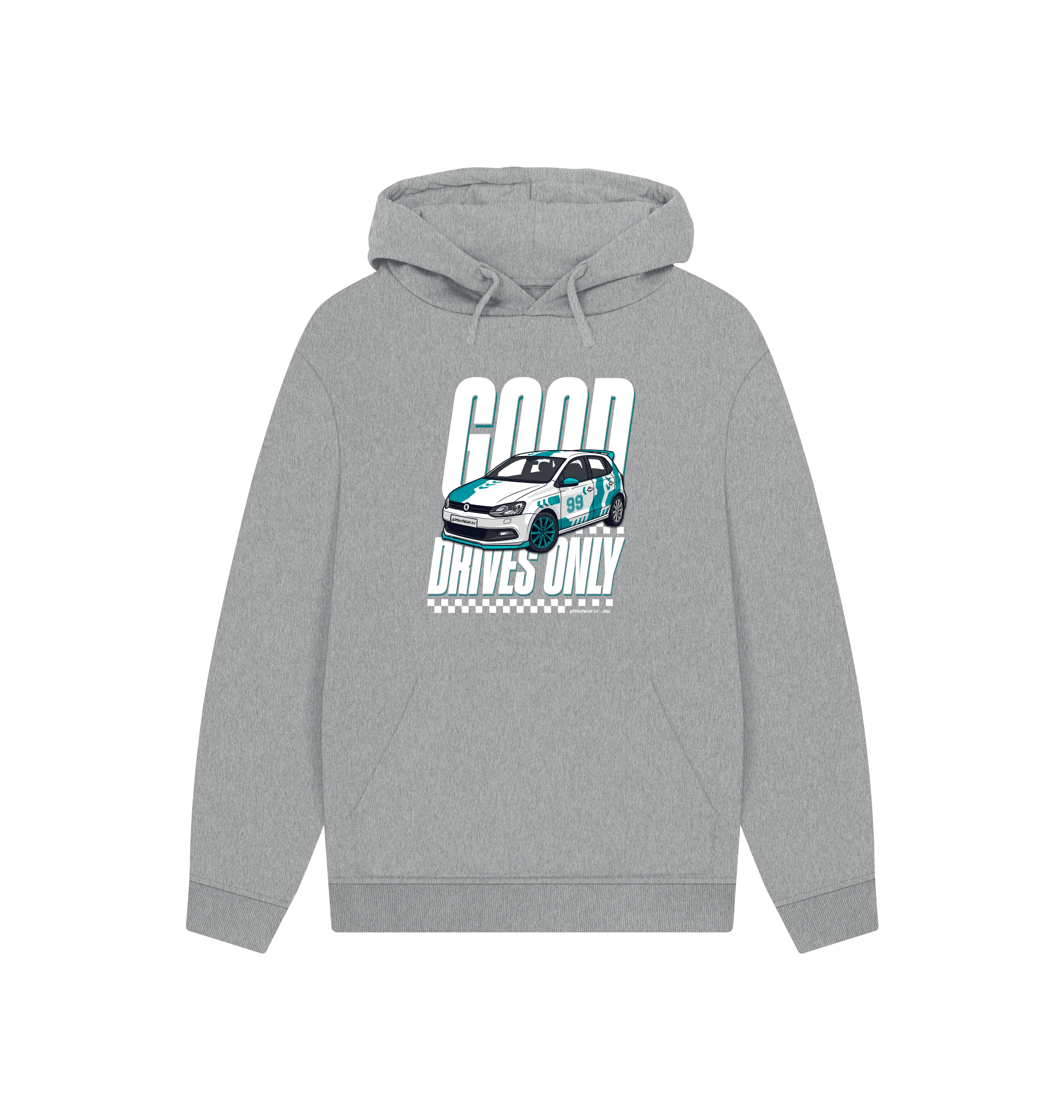 Athletic Grey Printed Hoody Front