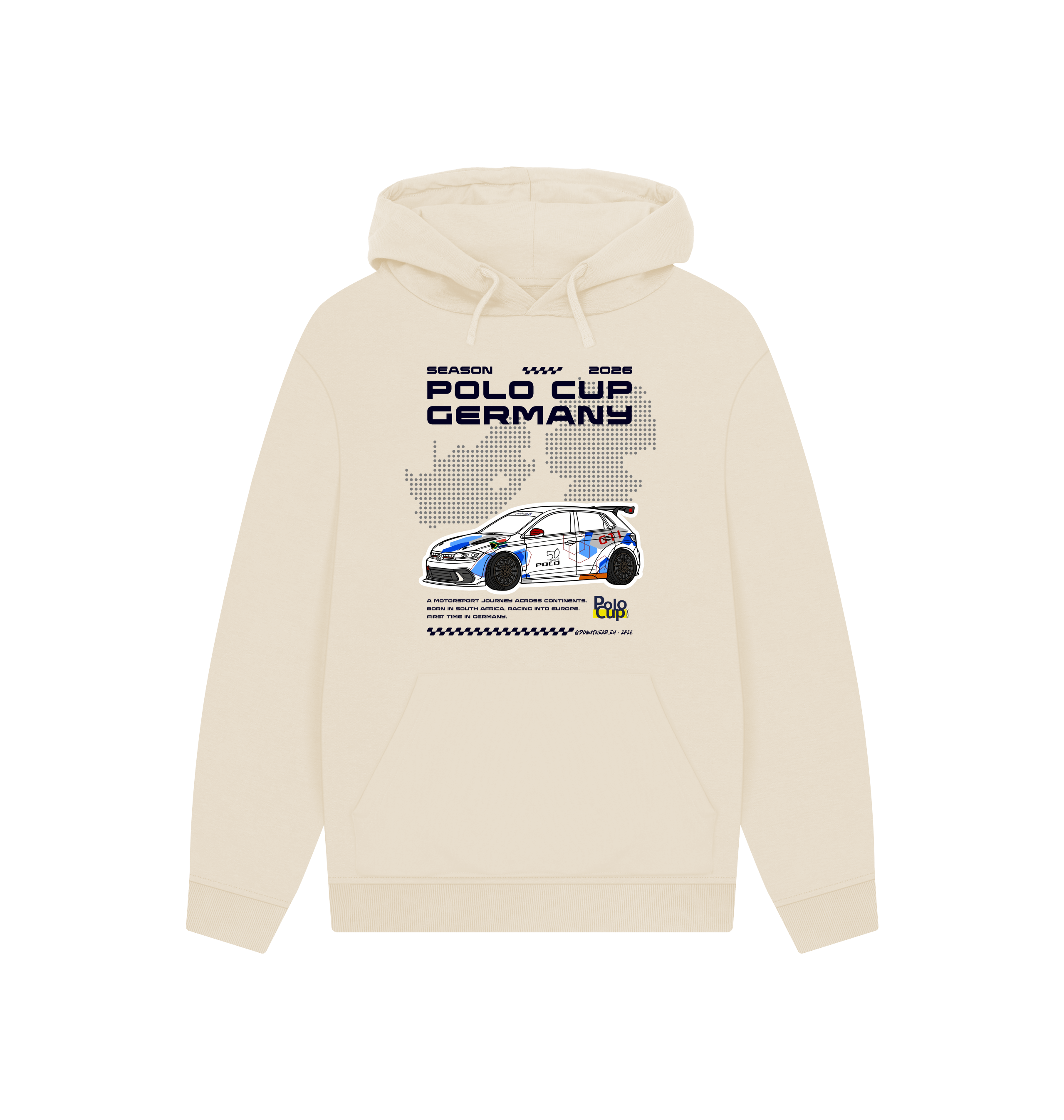 Oat Printed Hoody Front