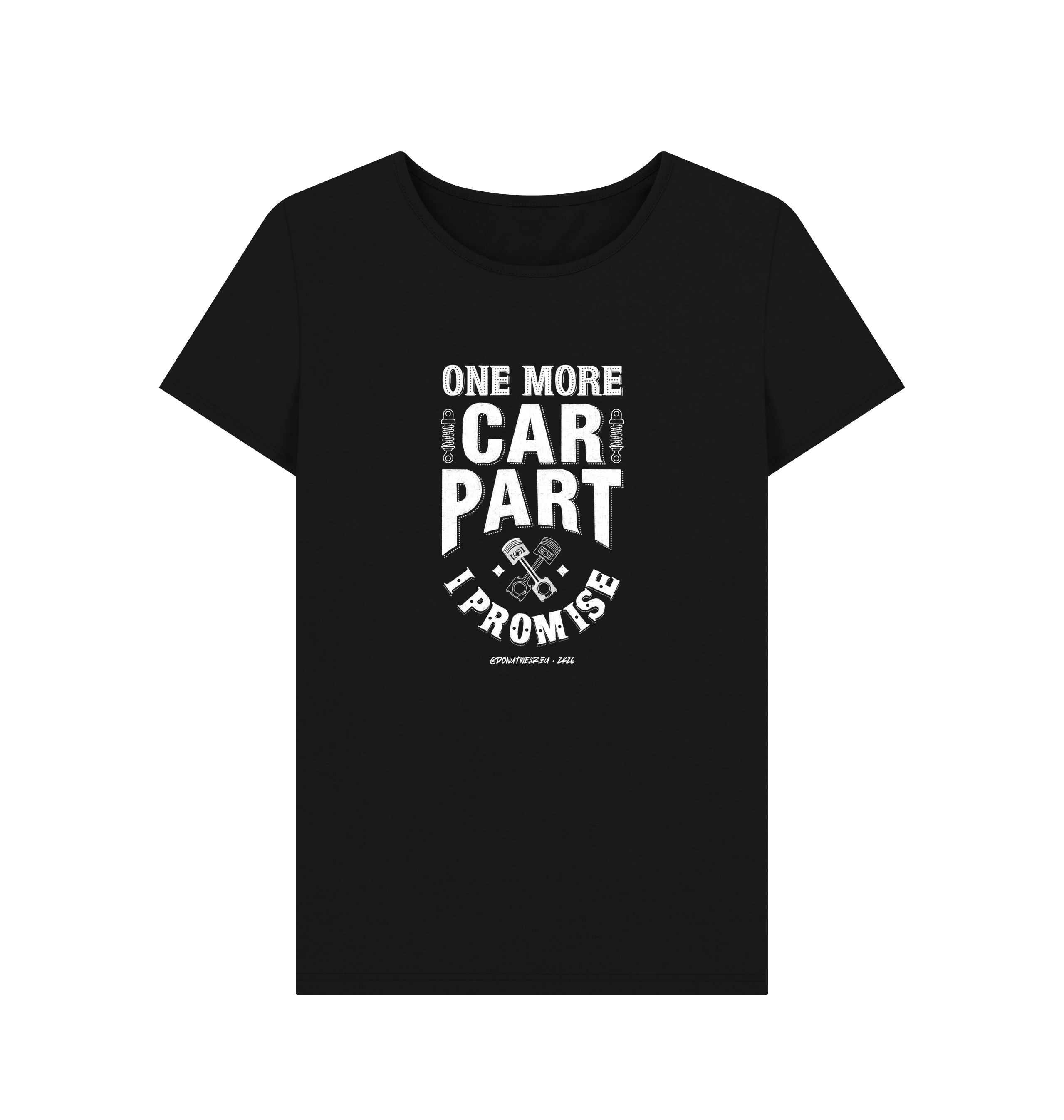 Black Printed T-shirt Front