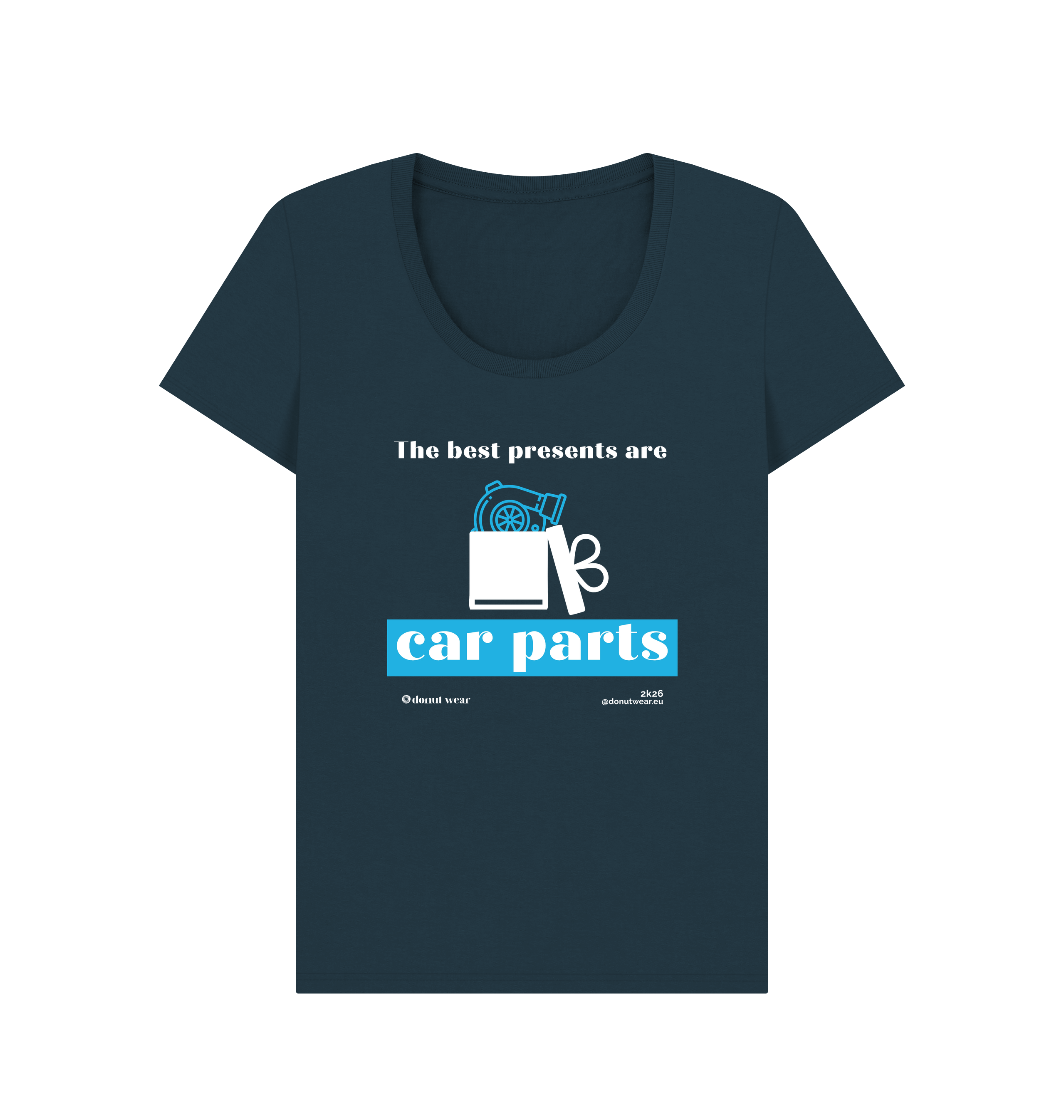 Denim Blue Printed T-shirt Front