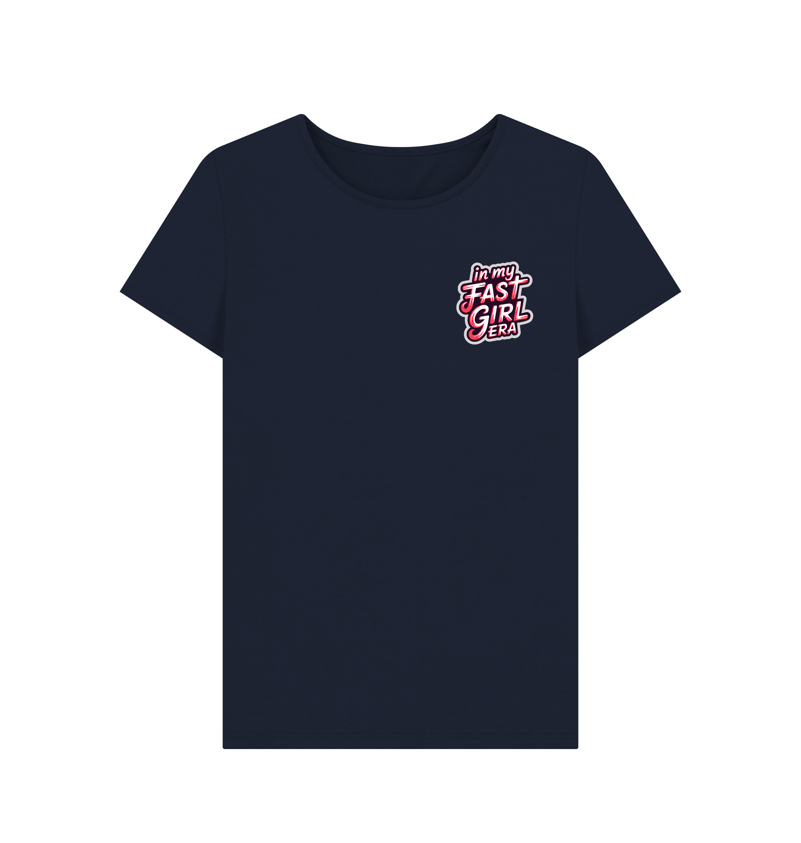 Navy Blue Printed T-shirt Front