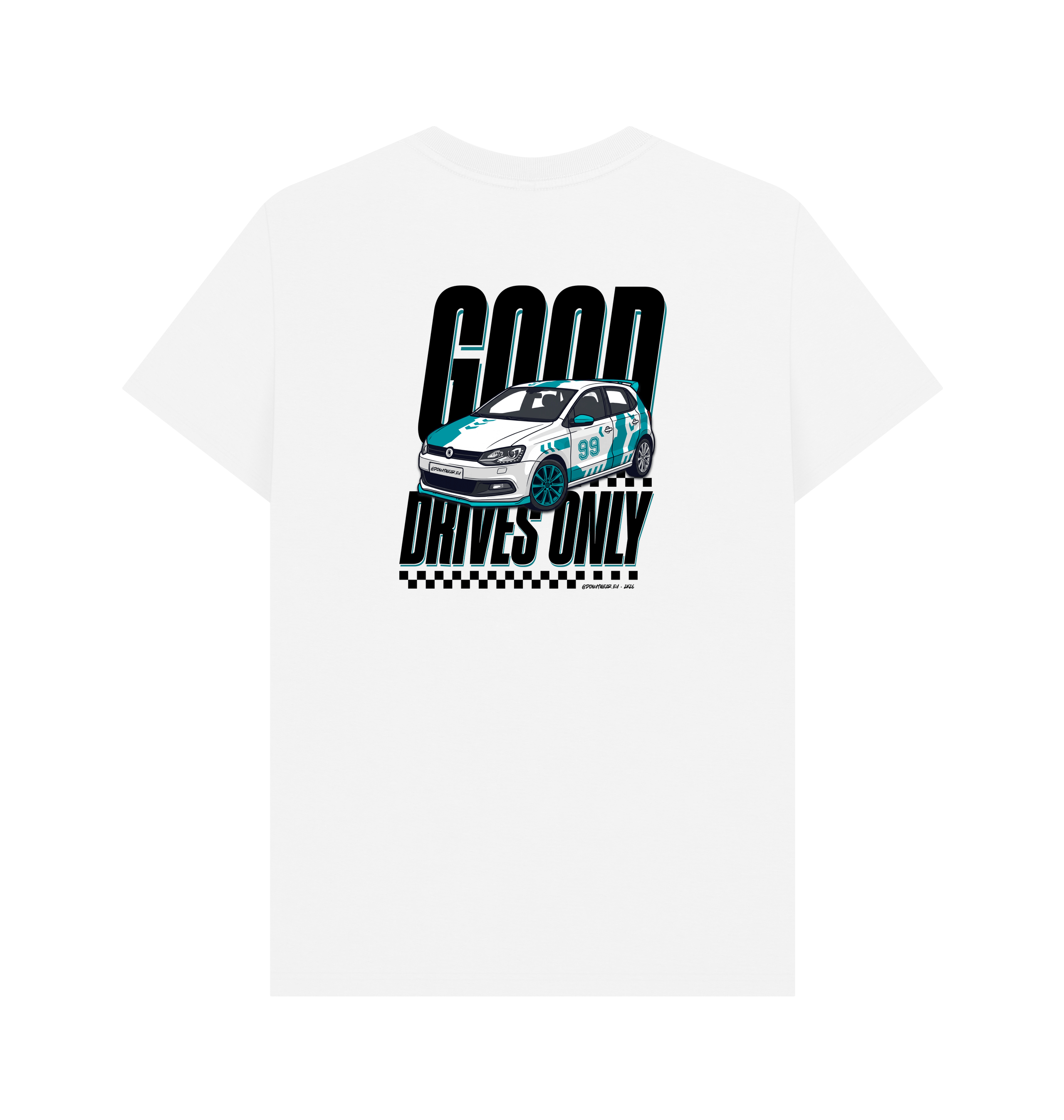 White Printed T-shirt Back