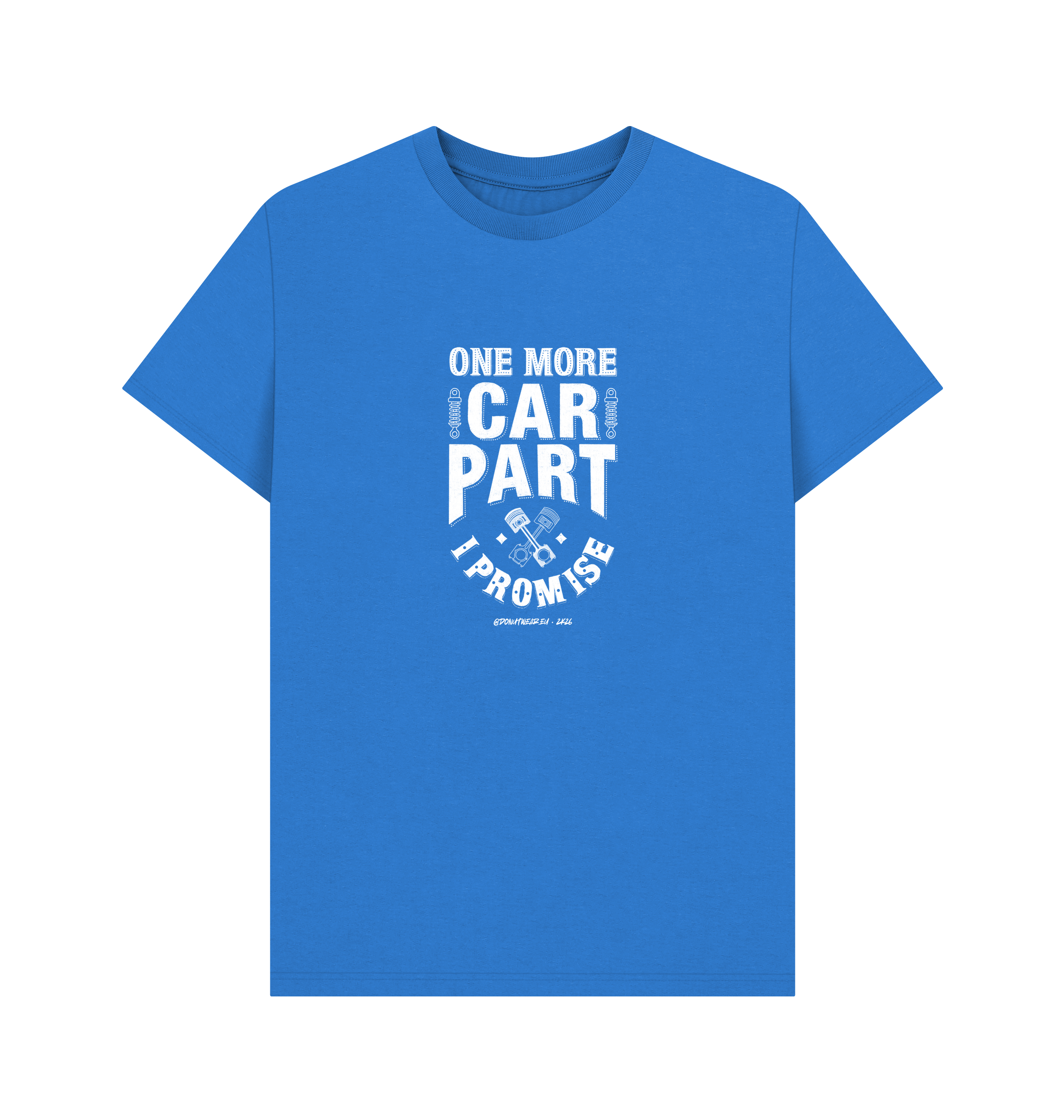 Bright Blue Printed T-shirt Front