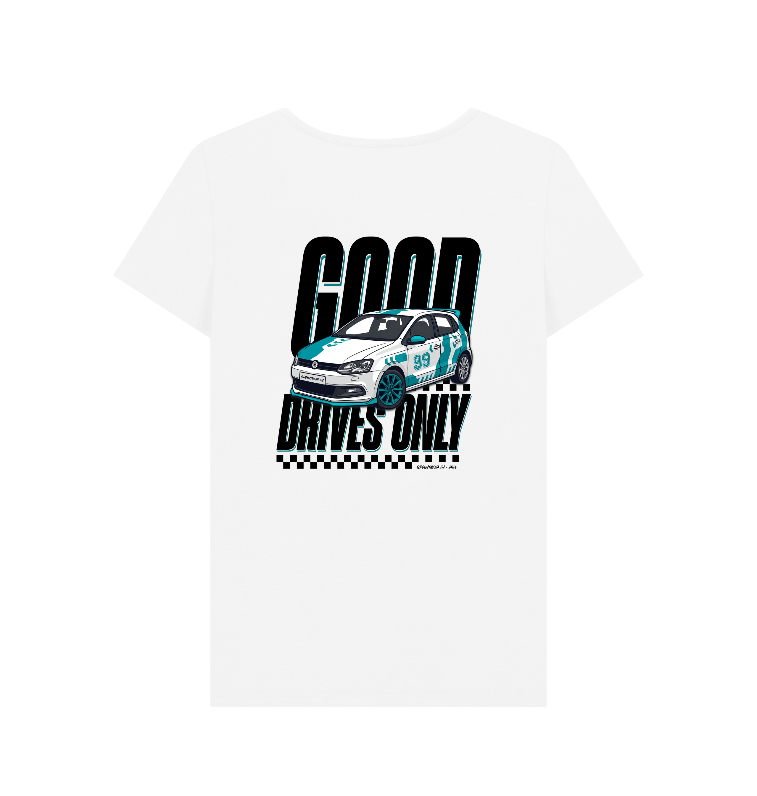 White Printed T-shirt Back