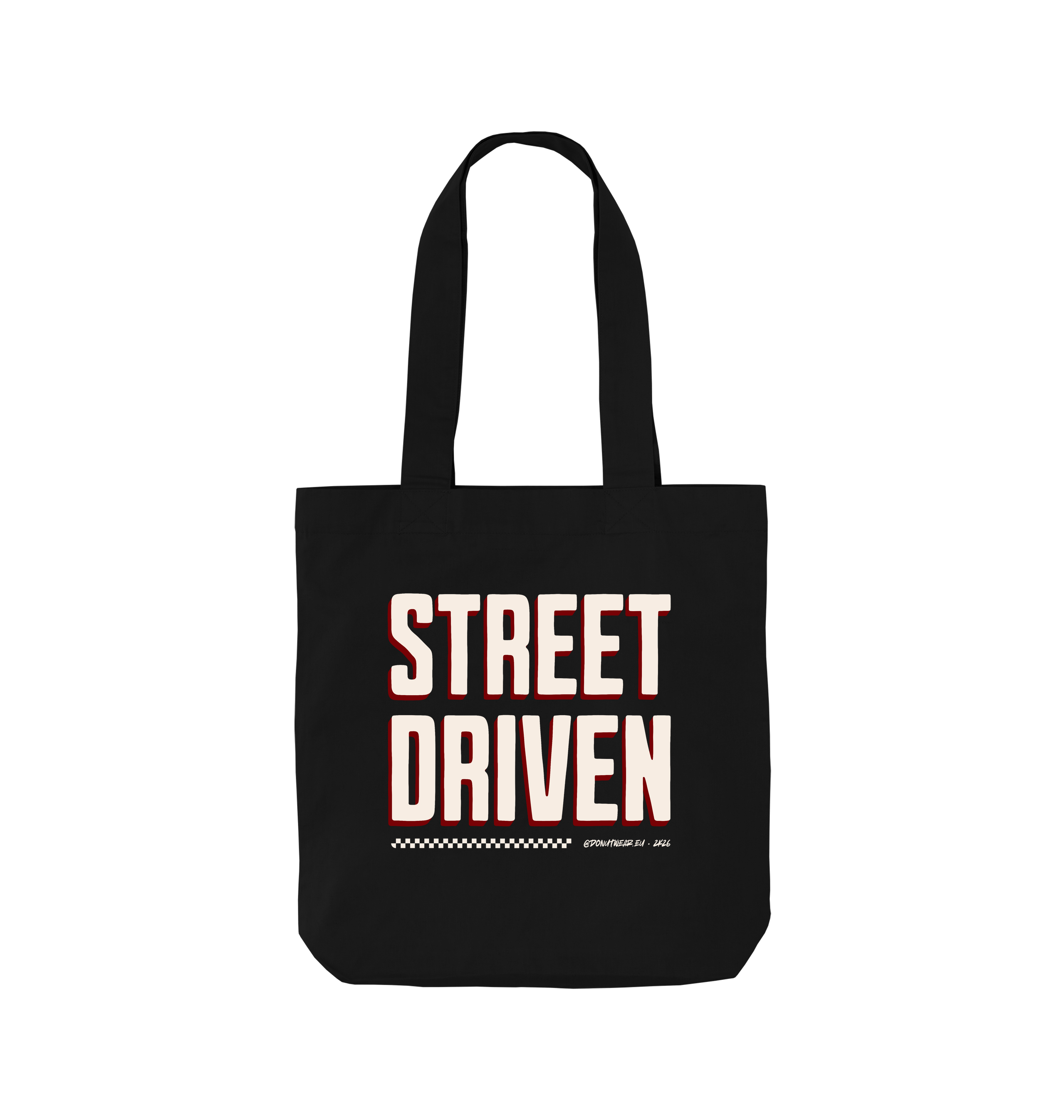 Black Printed Bag Front
