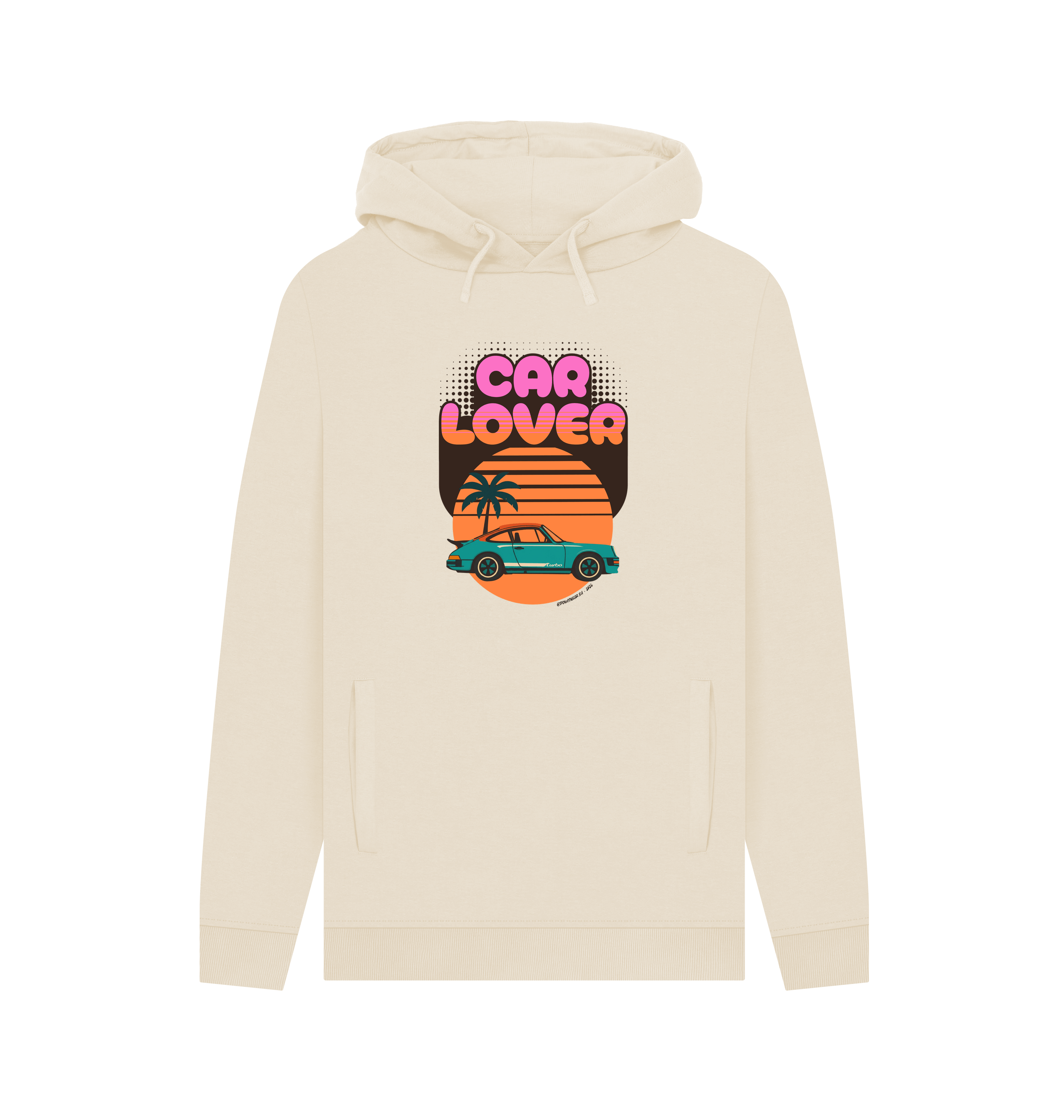 Oat Printed Hoody Front