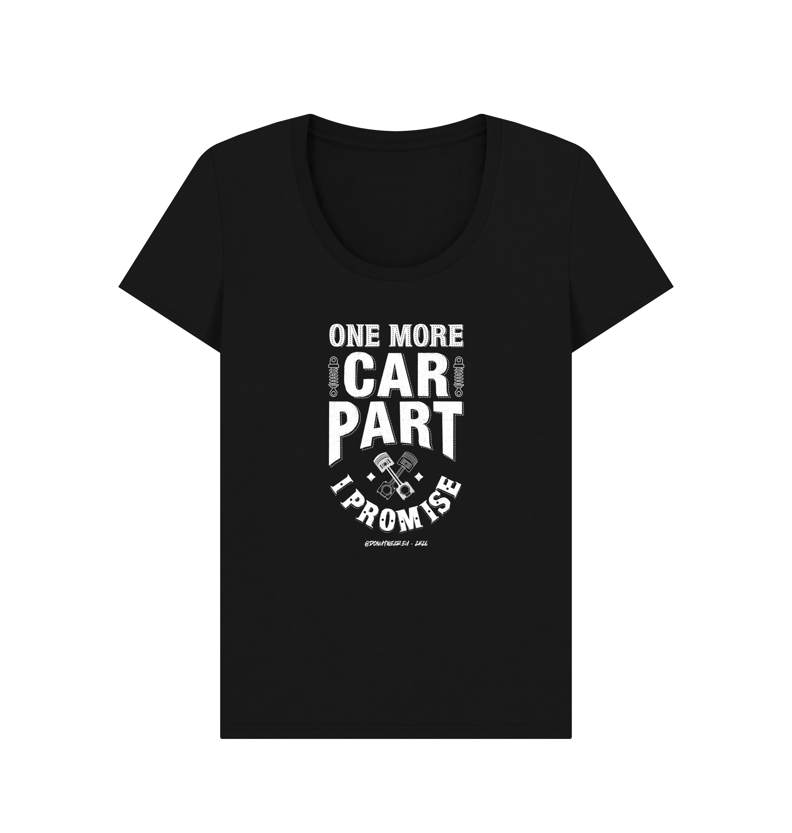 Black Printed T-shirt Front