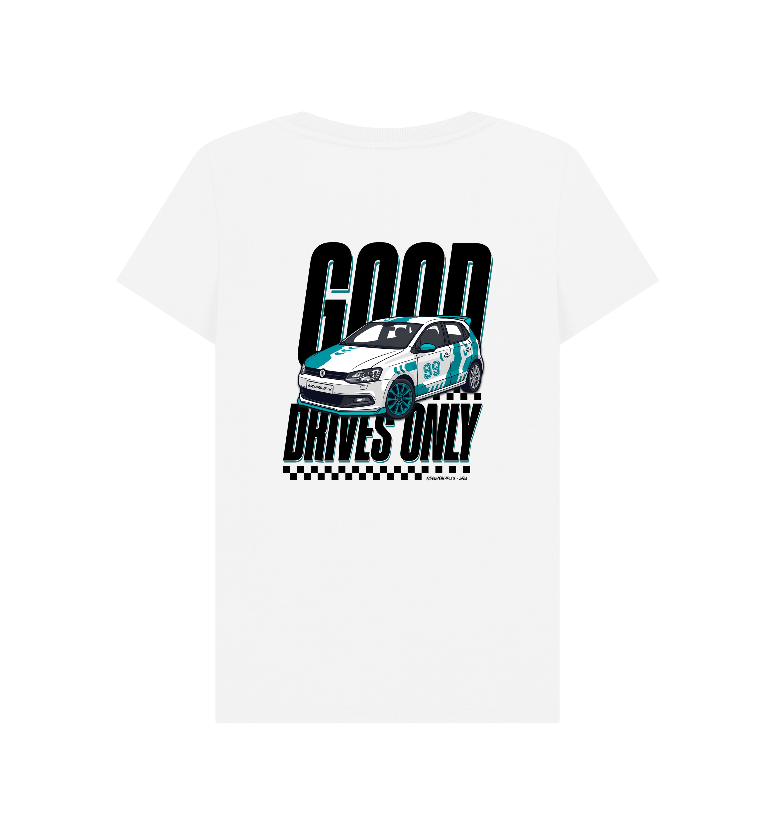 White Printed T-shirt Back