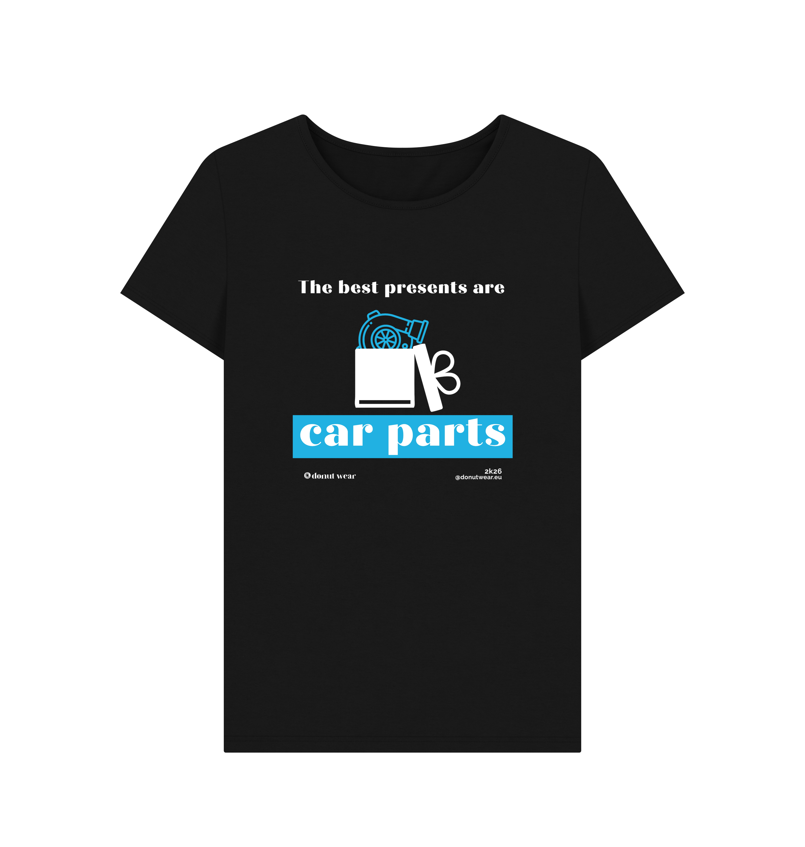Black Printed T-shirt Front
