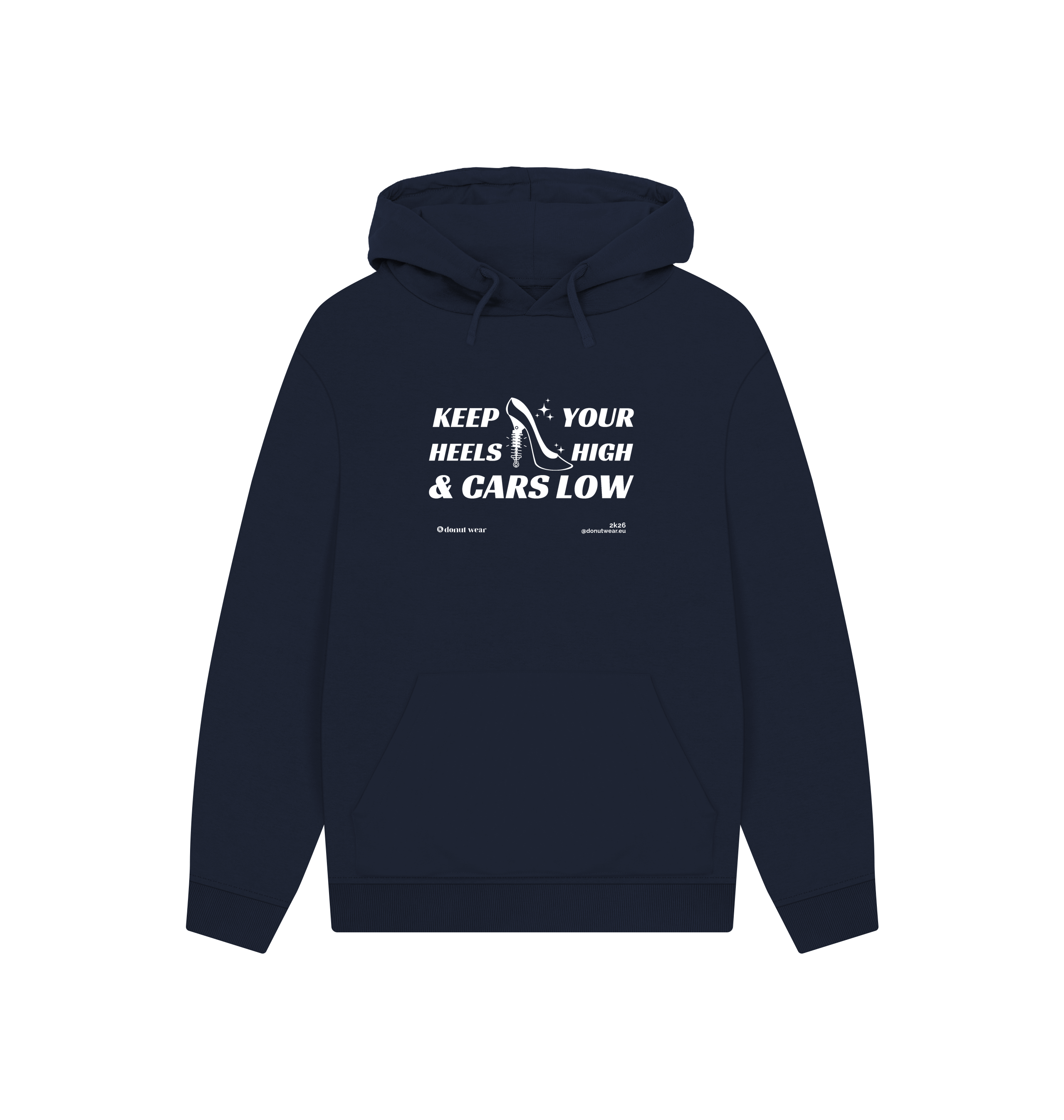 Navy Printed Hoody Front