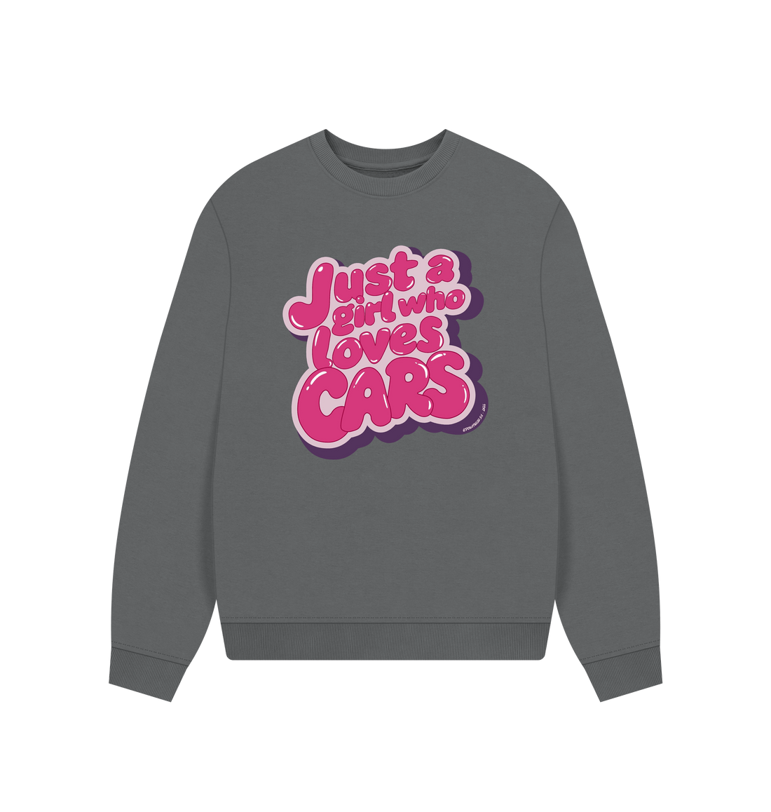 Slate Grey Printed Sweater Front