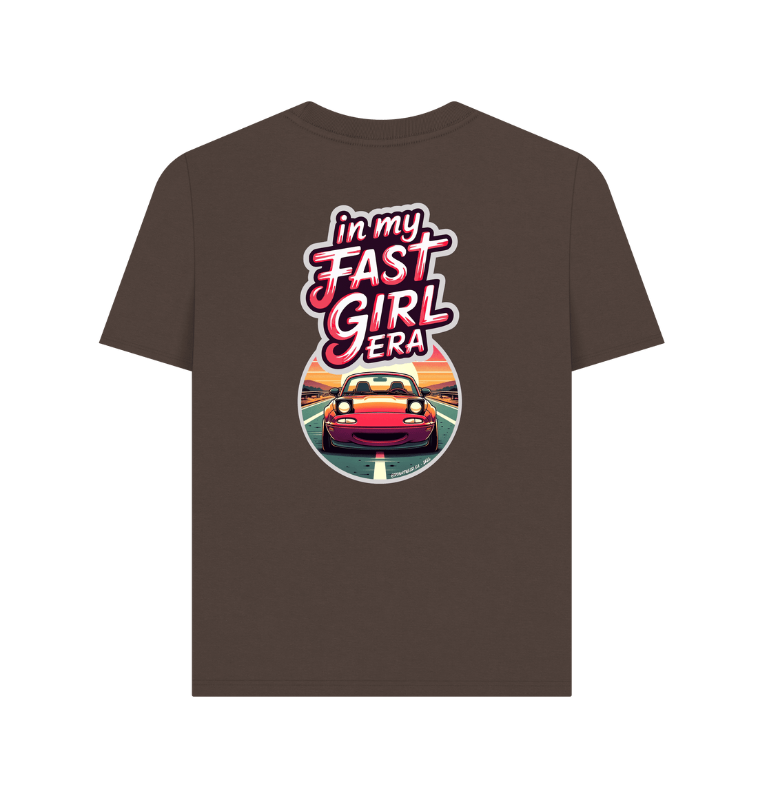 Chocolate Printed T-shirt Back