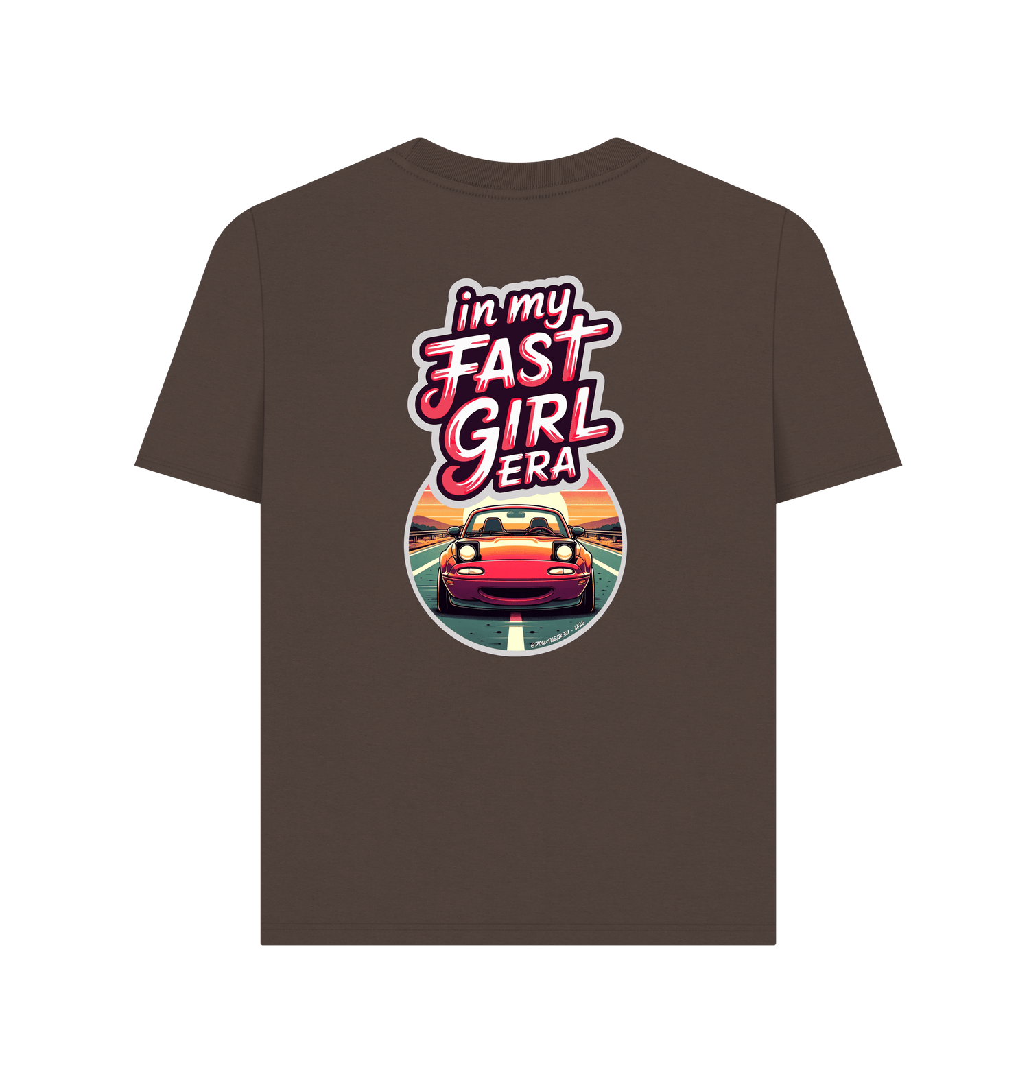 Chocolate Printed T-shirt Back