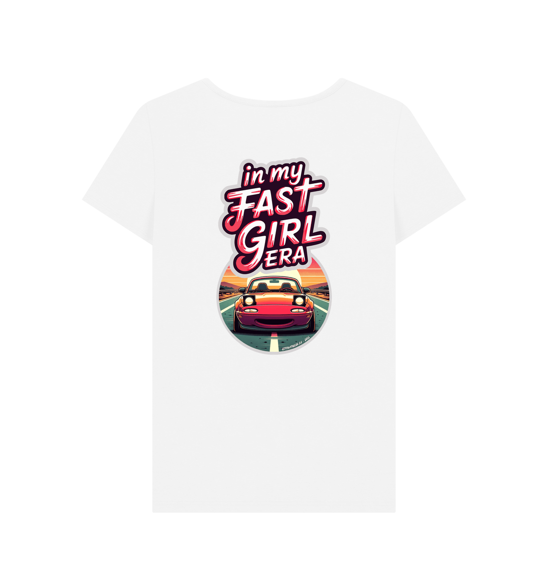 White Printed T-shirt Back