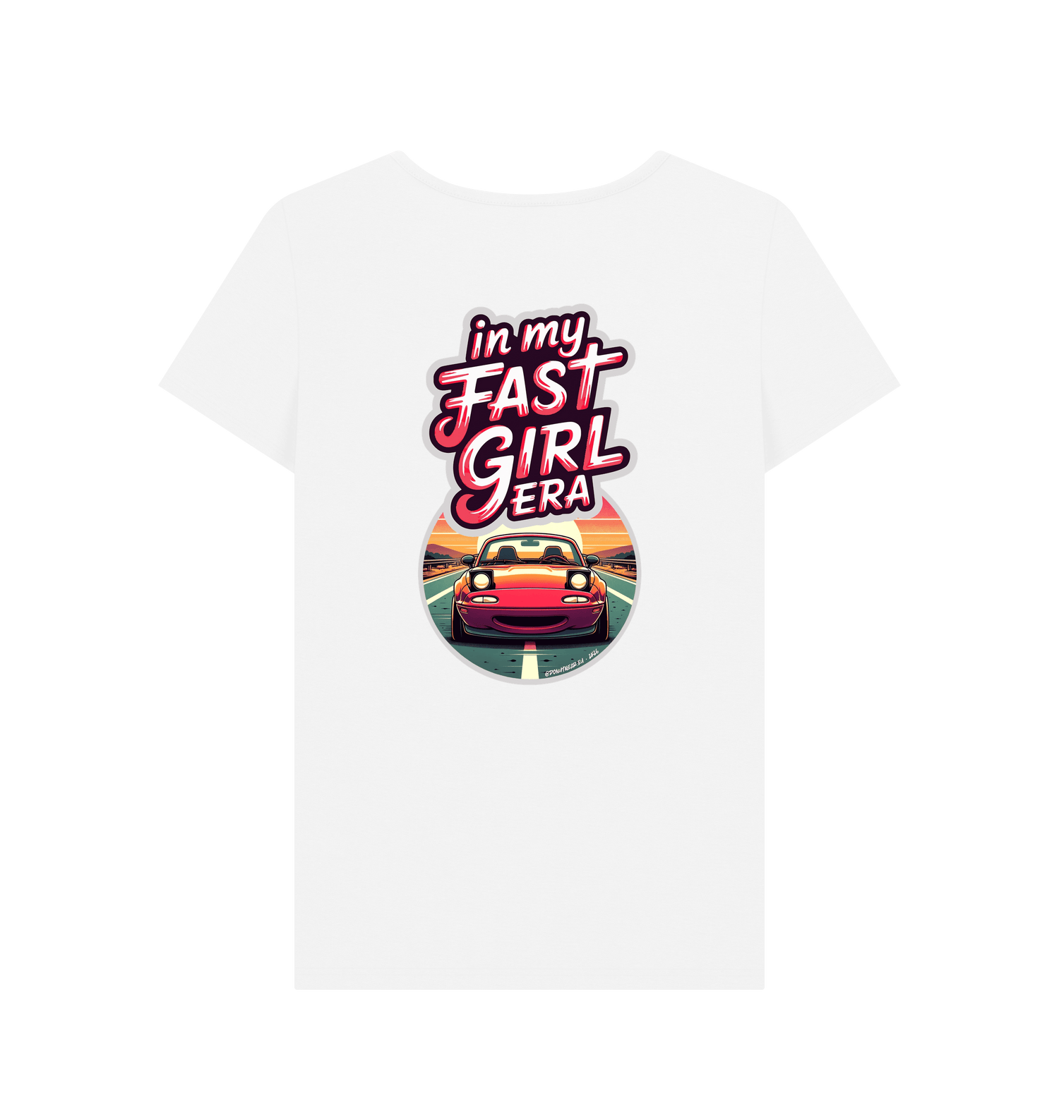 White Printed T-shirt Back