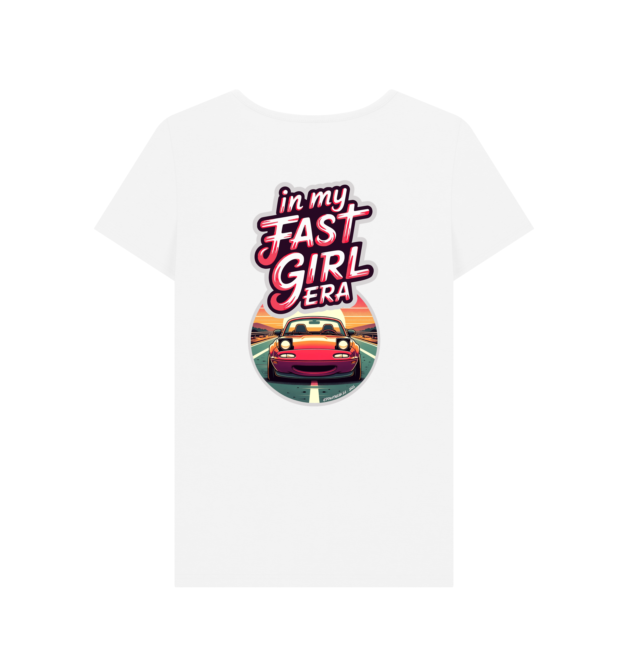 White Printed T-shirt Back