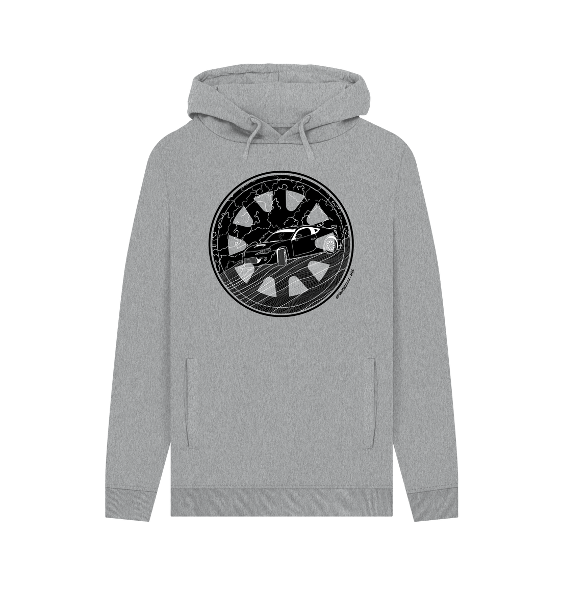 Light Heather Printed Hoody Front