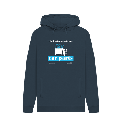 Navy Printed Hoody Front
