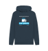Navy Printed Hoody Front