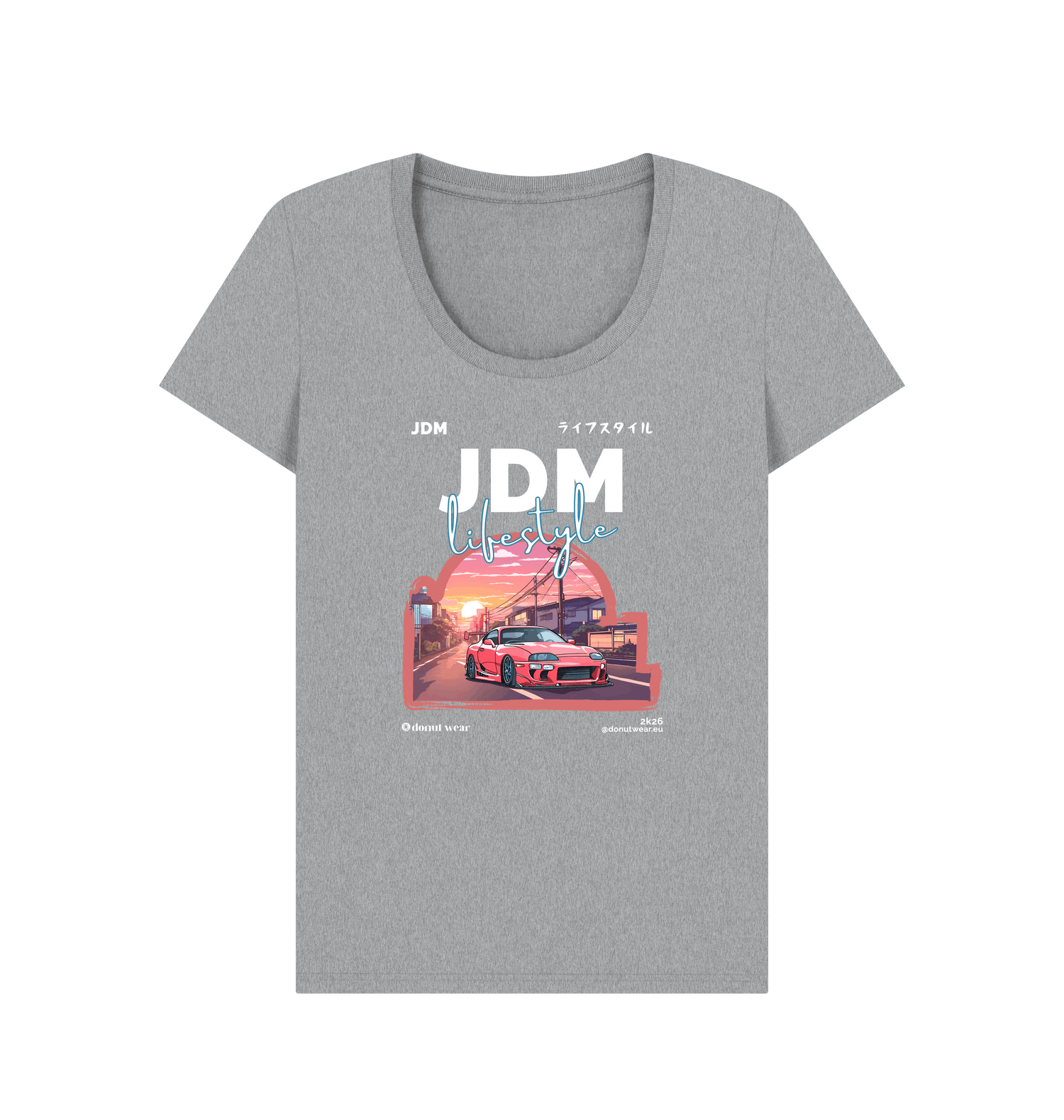 Athletic Grey Printed T-shirt Front