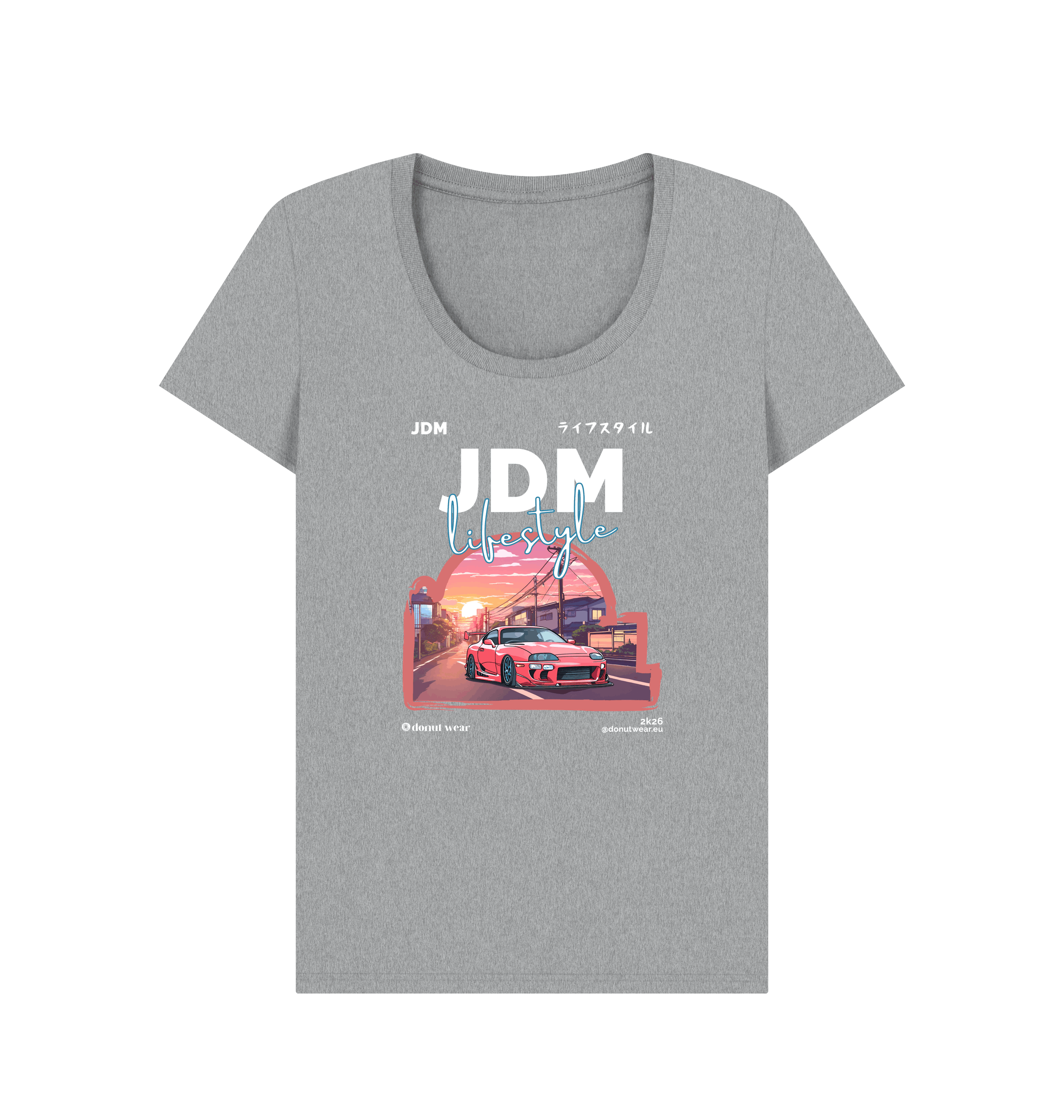 Athletic Grey Printed T-shirt Front