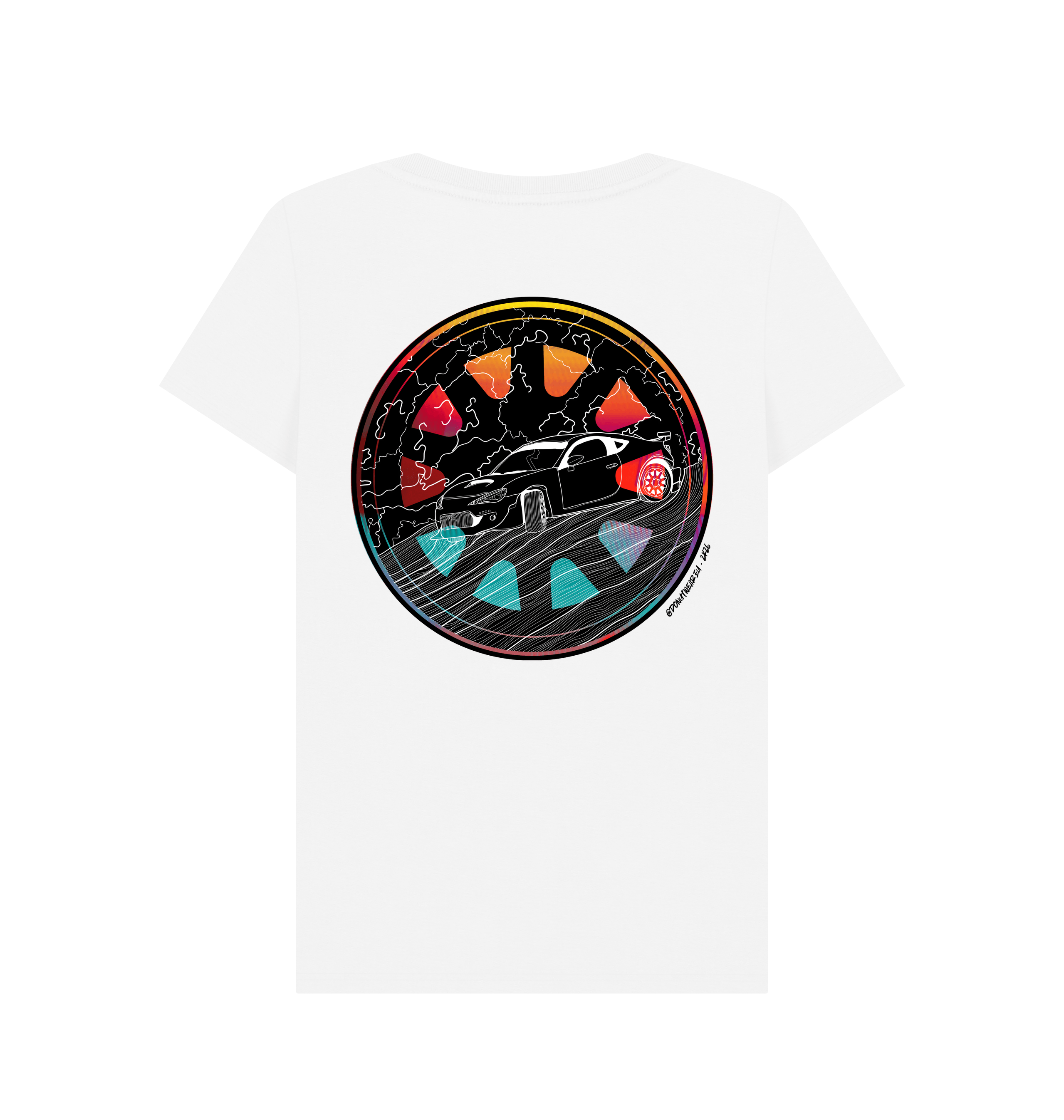 White Printed T-shirt Back
