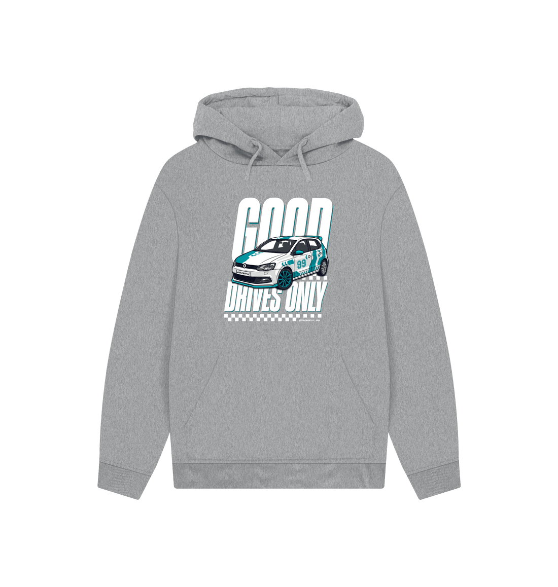 Athletic Grey Printed Hoody Front