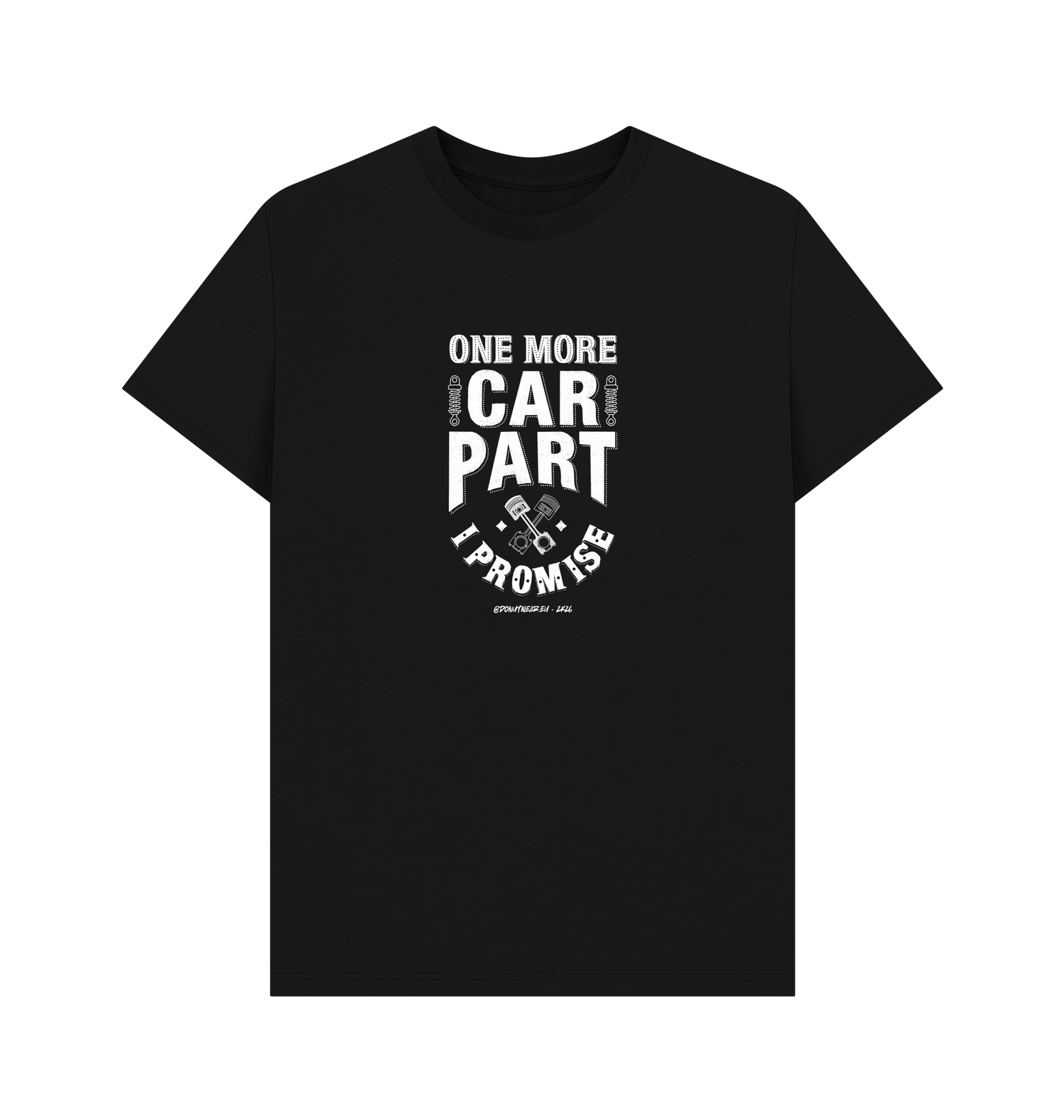 Black Printed T-shirt Front