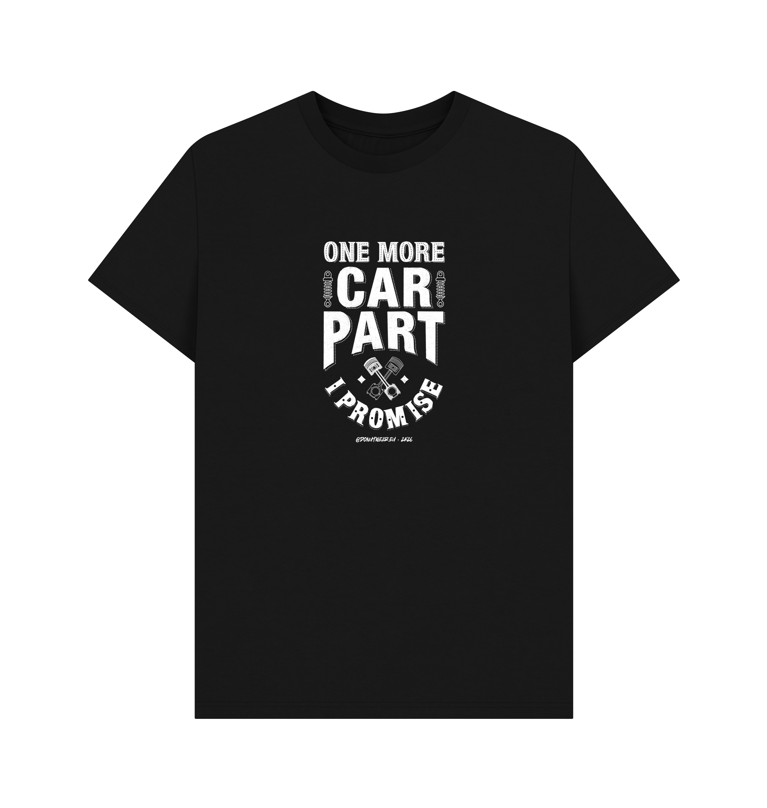 Black Printed T-shirt Front