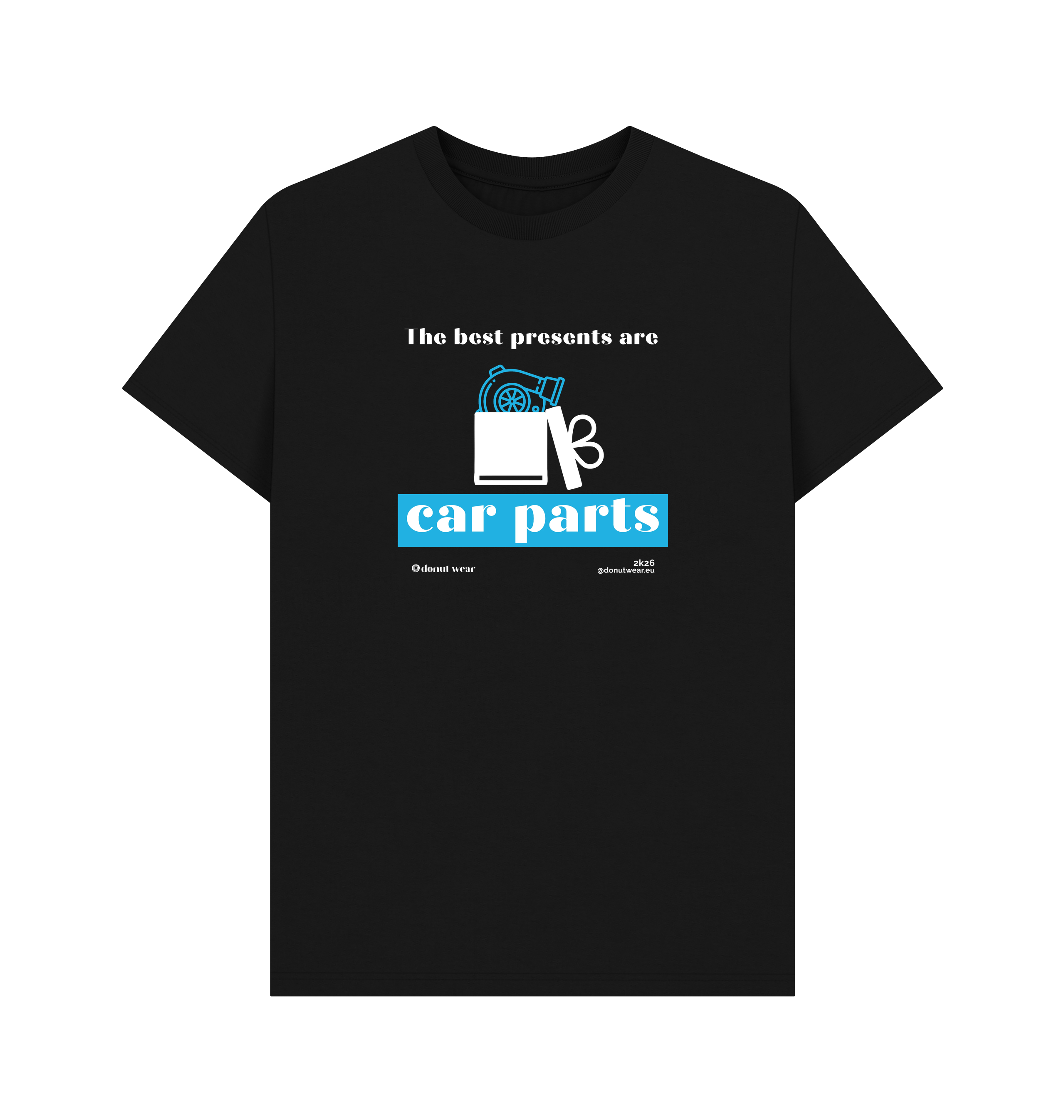 Black Printed T-shirt Front
