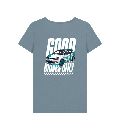 Stone Blue Printed T-shirt Back