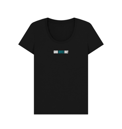 Black Printed T-shirt Front