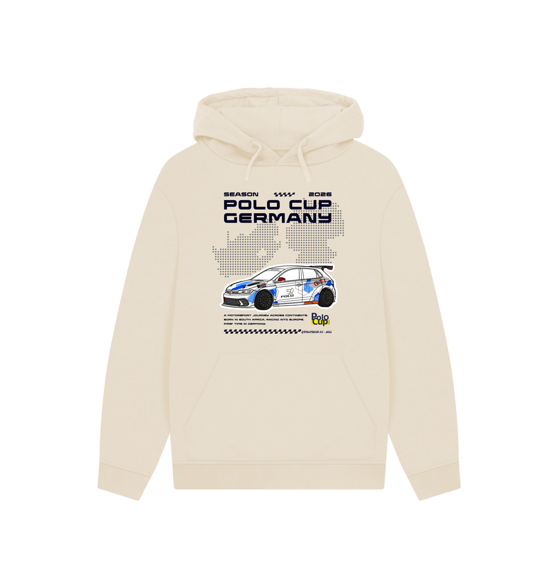 Oat Printed Hoody Front