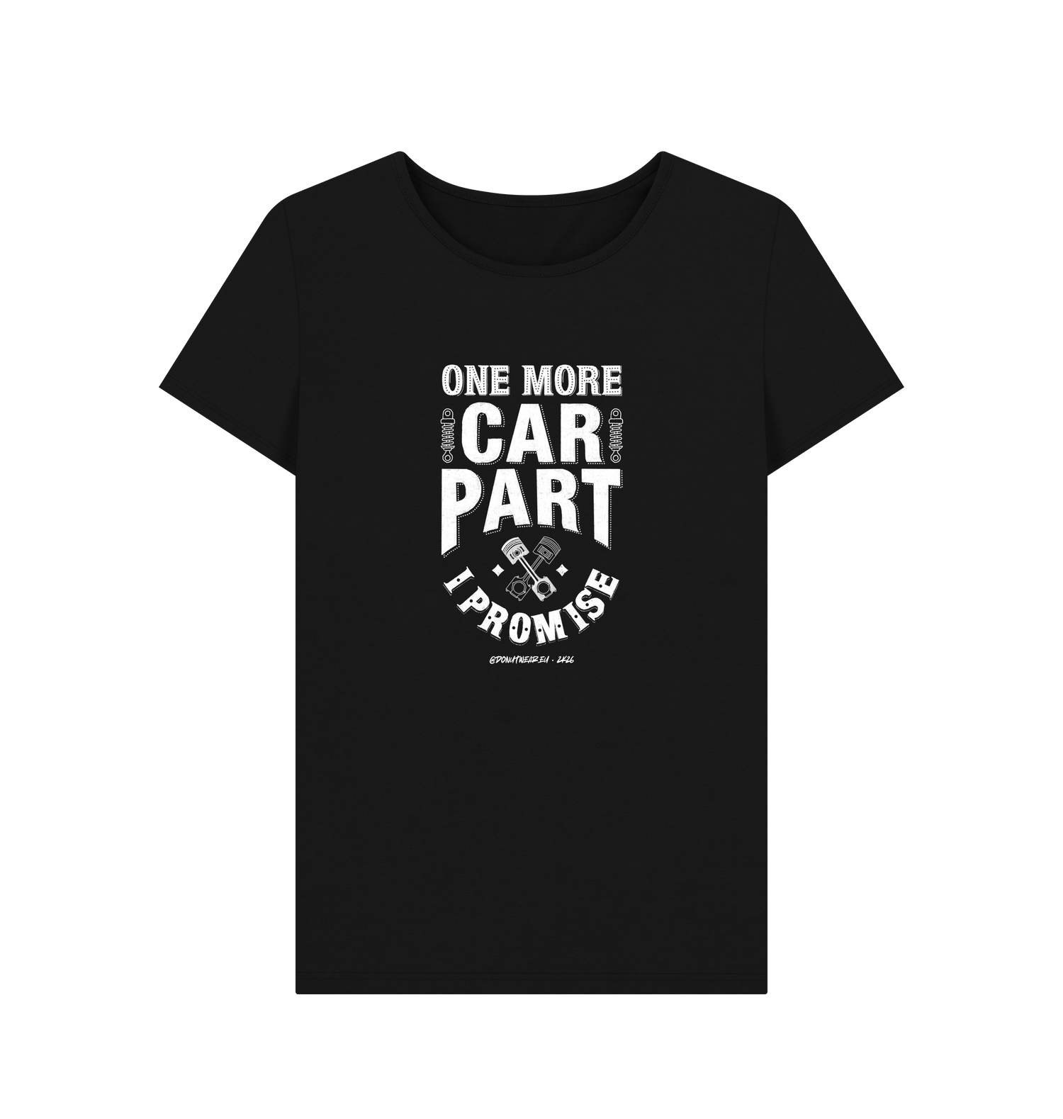 Black Printed T-shirt Front