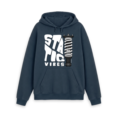 Navy Printed Hoody Front