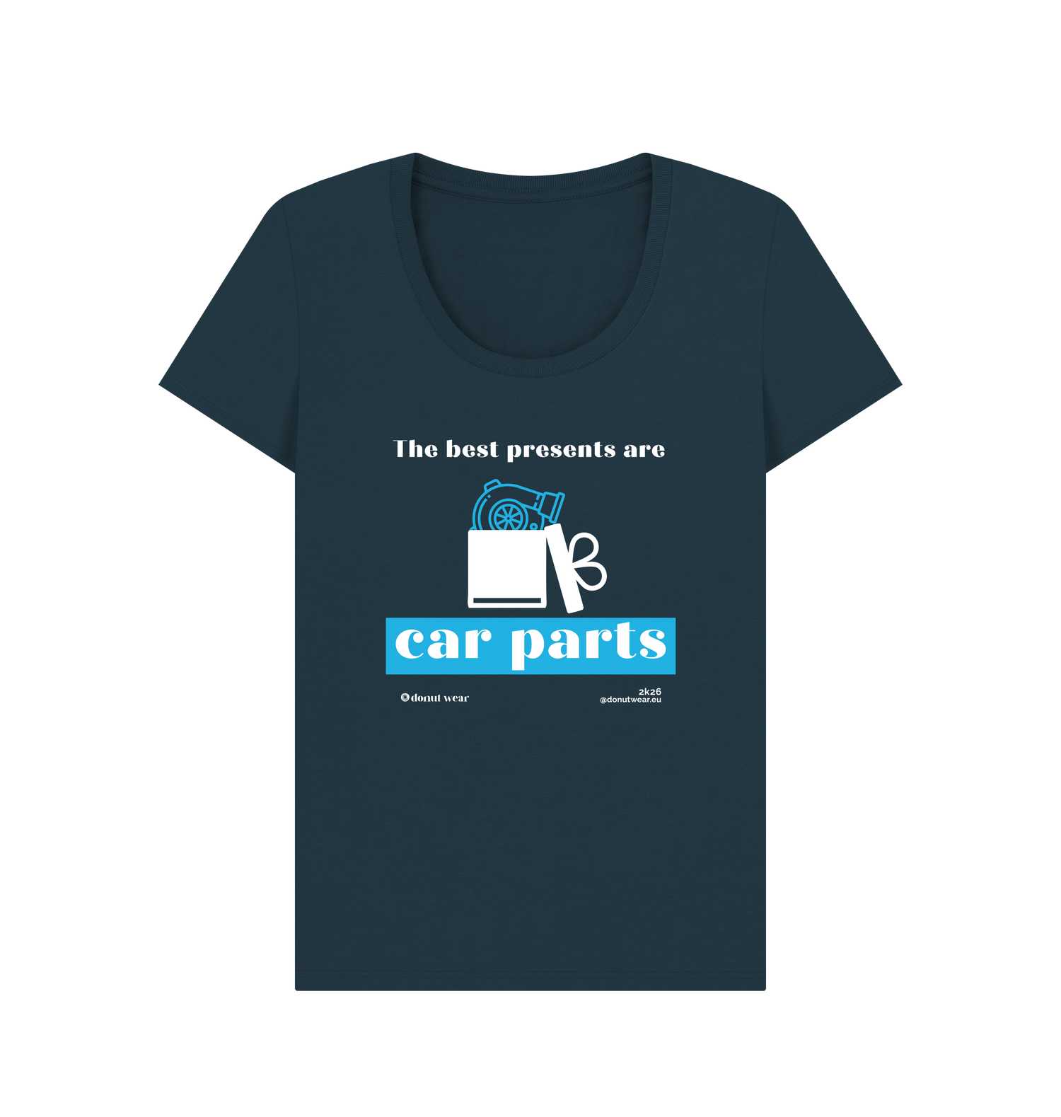 Denim Blue Printed T-shirt Front