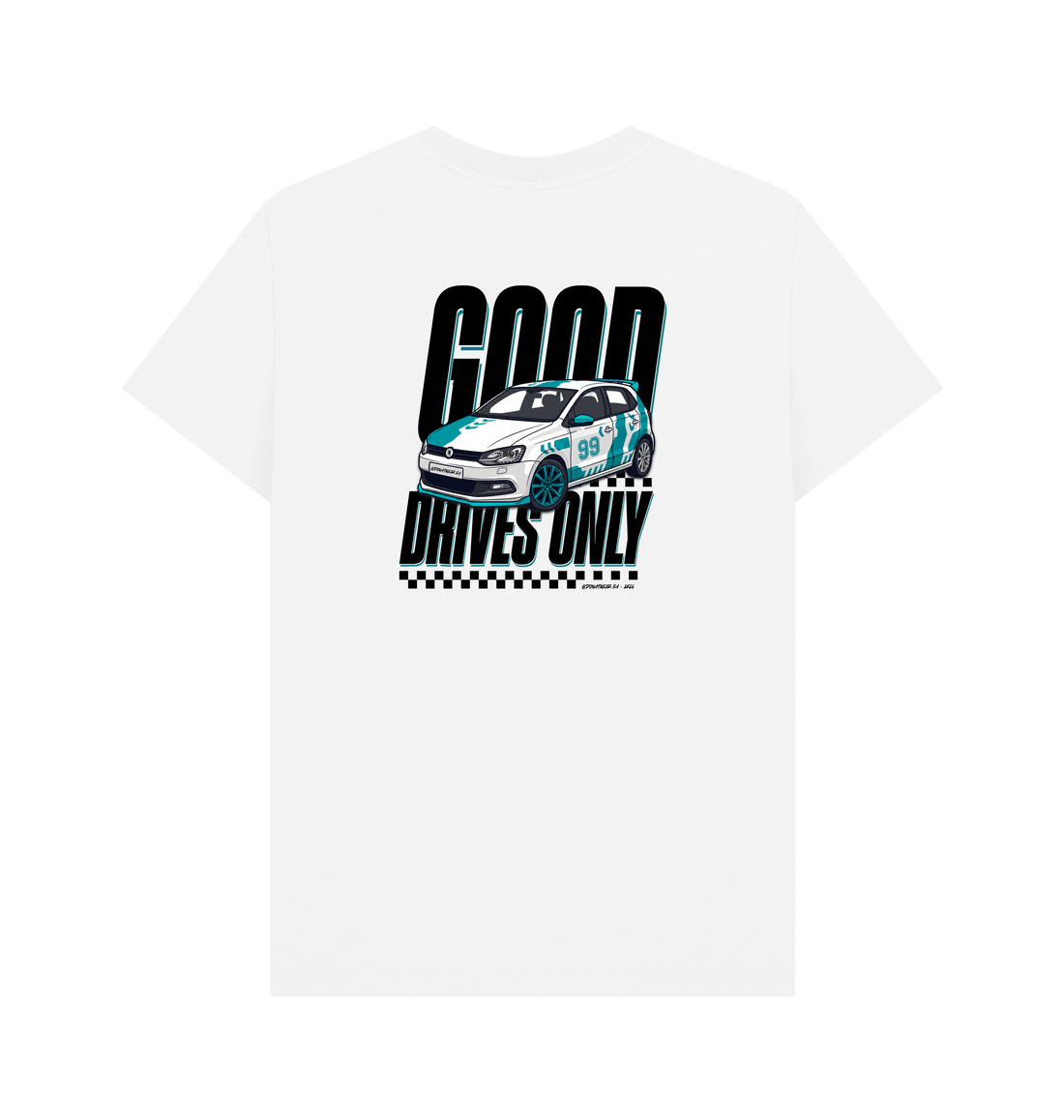 White Printed T-shirt Back