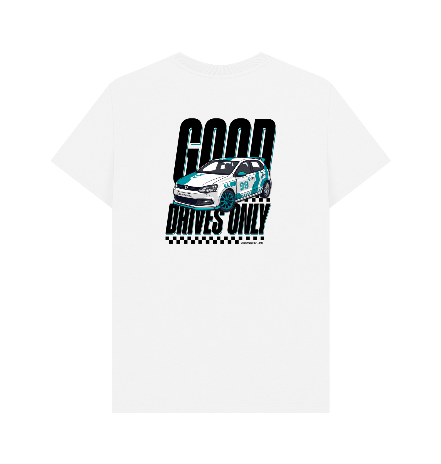 White Printed T-shirt Back