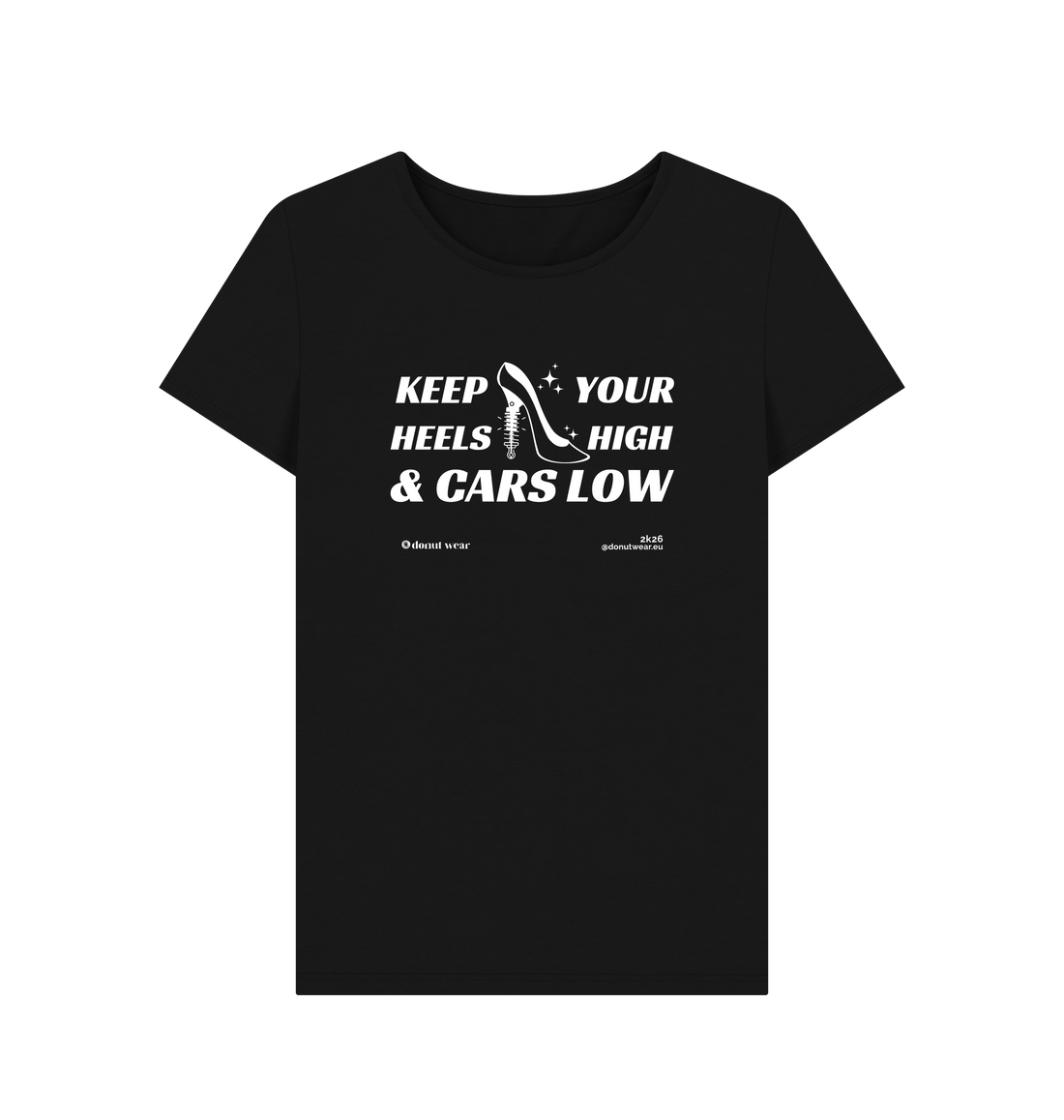 Black Printed T-shirt Front