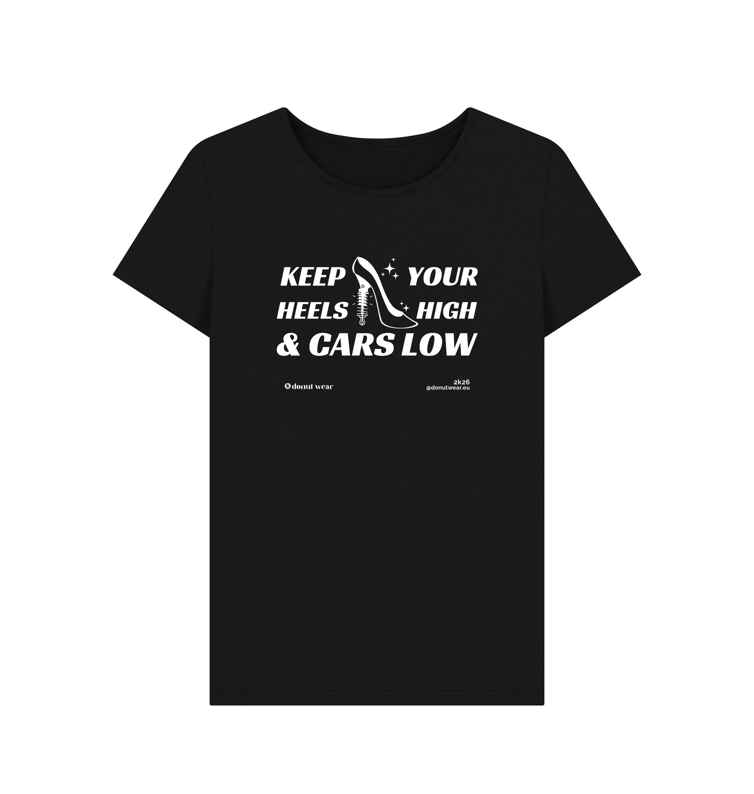 Black Printed T-shirt Front