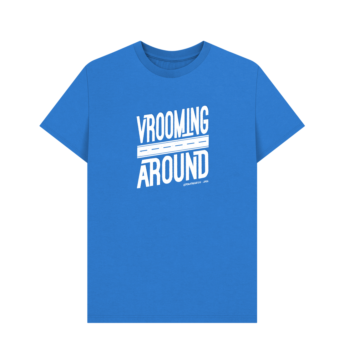 Bright Blue Printed T-shirt Front