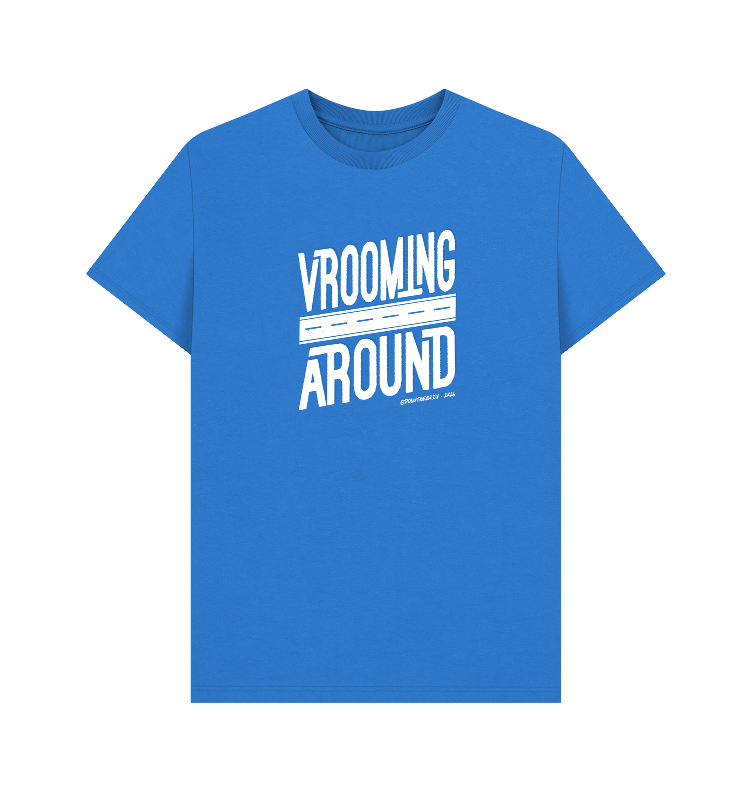Bright Blue Printed T-shirt Front