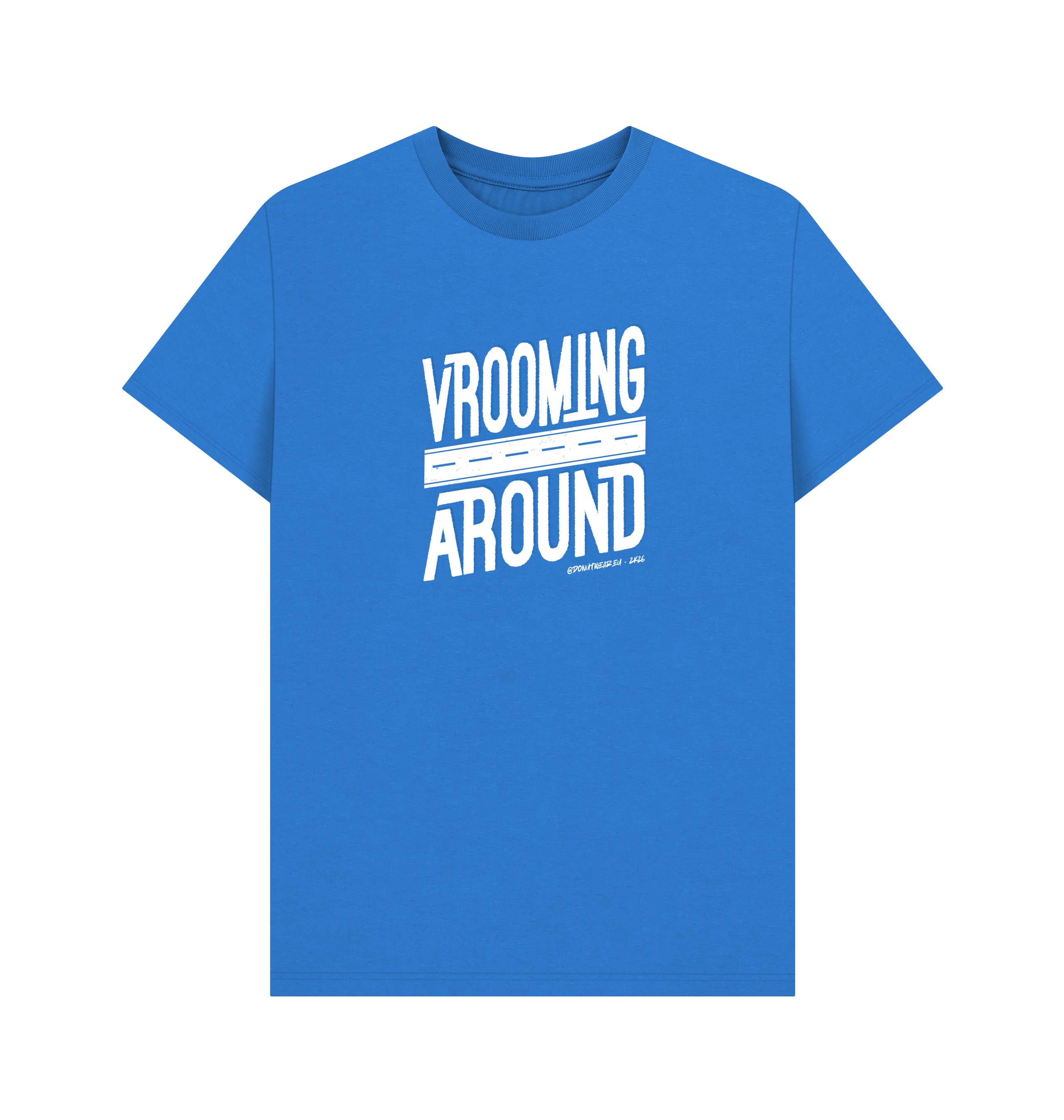 Bright Blue Printed T-shirt Front