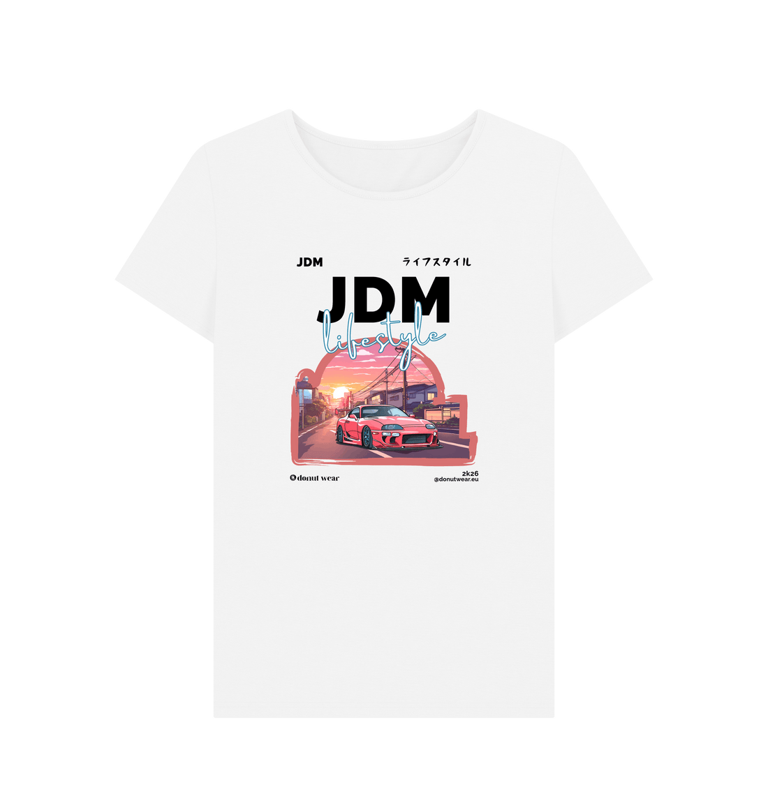 White Printed T-shirt Front