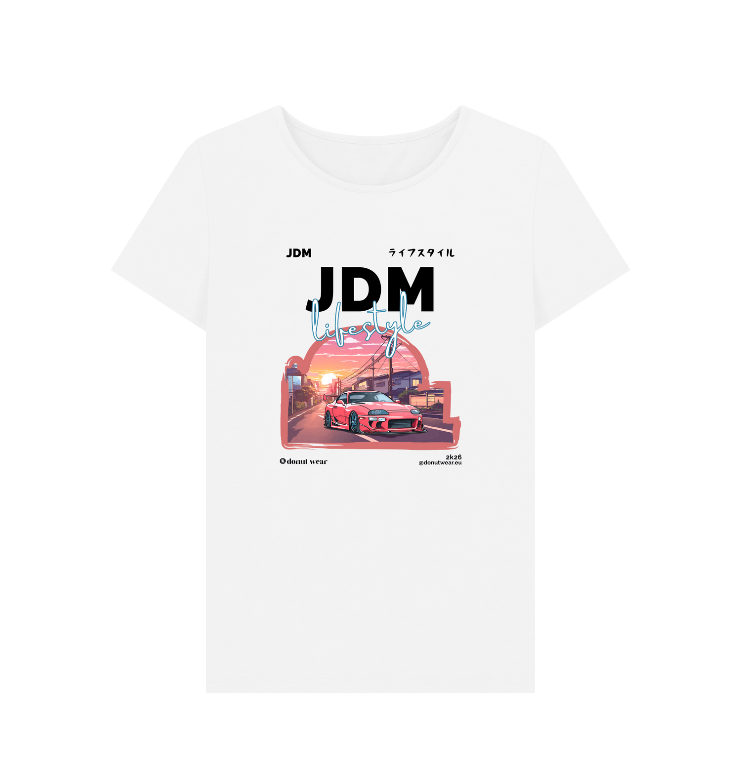 White Printed T-shirt Front