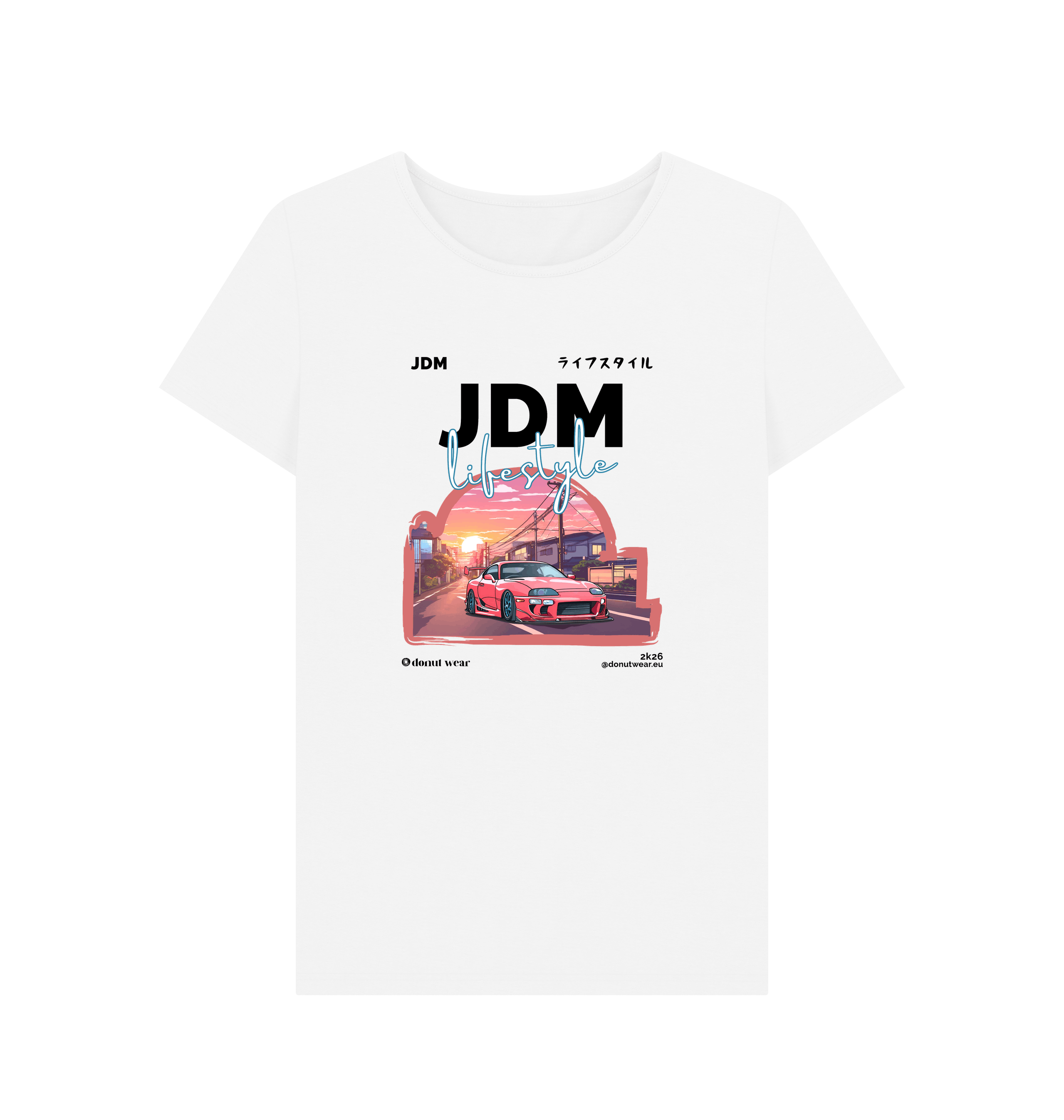 White Printed T-shirt Front