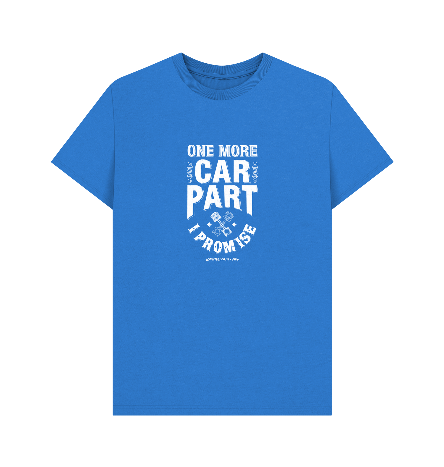 Bright Blue Printed T-shirt Front