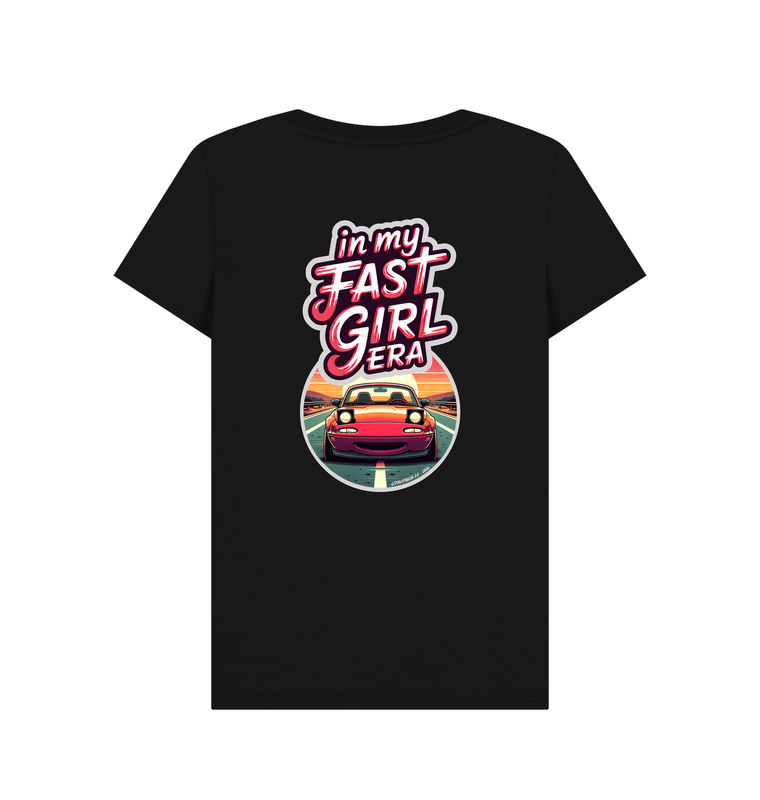 Black Printed T-shirt Back