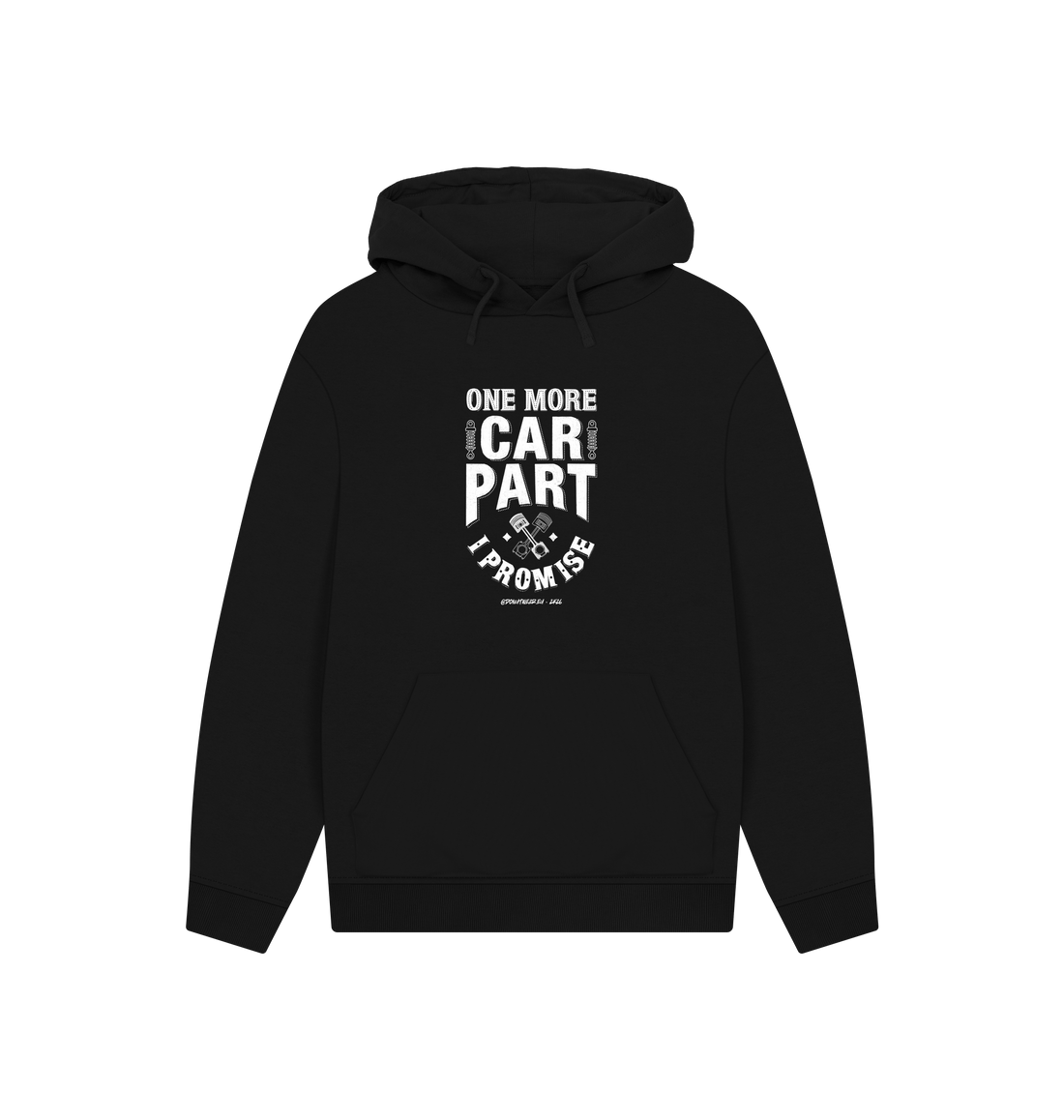 Black Printed Hoody Front