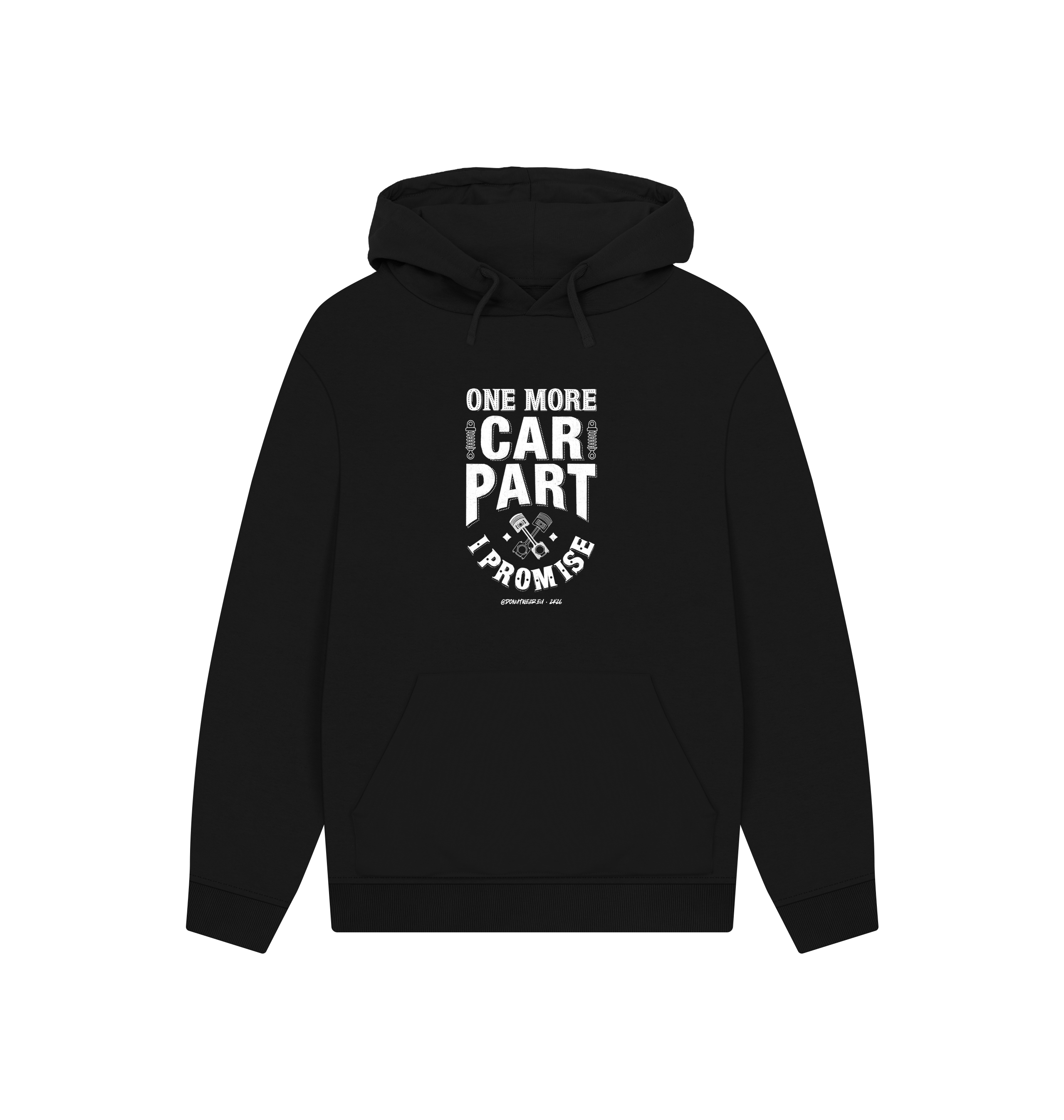 Black Printed Hoody Front